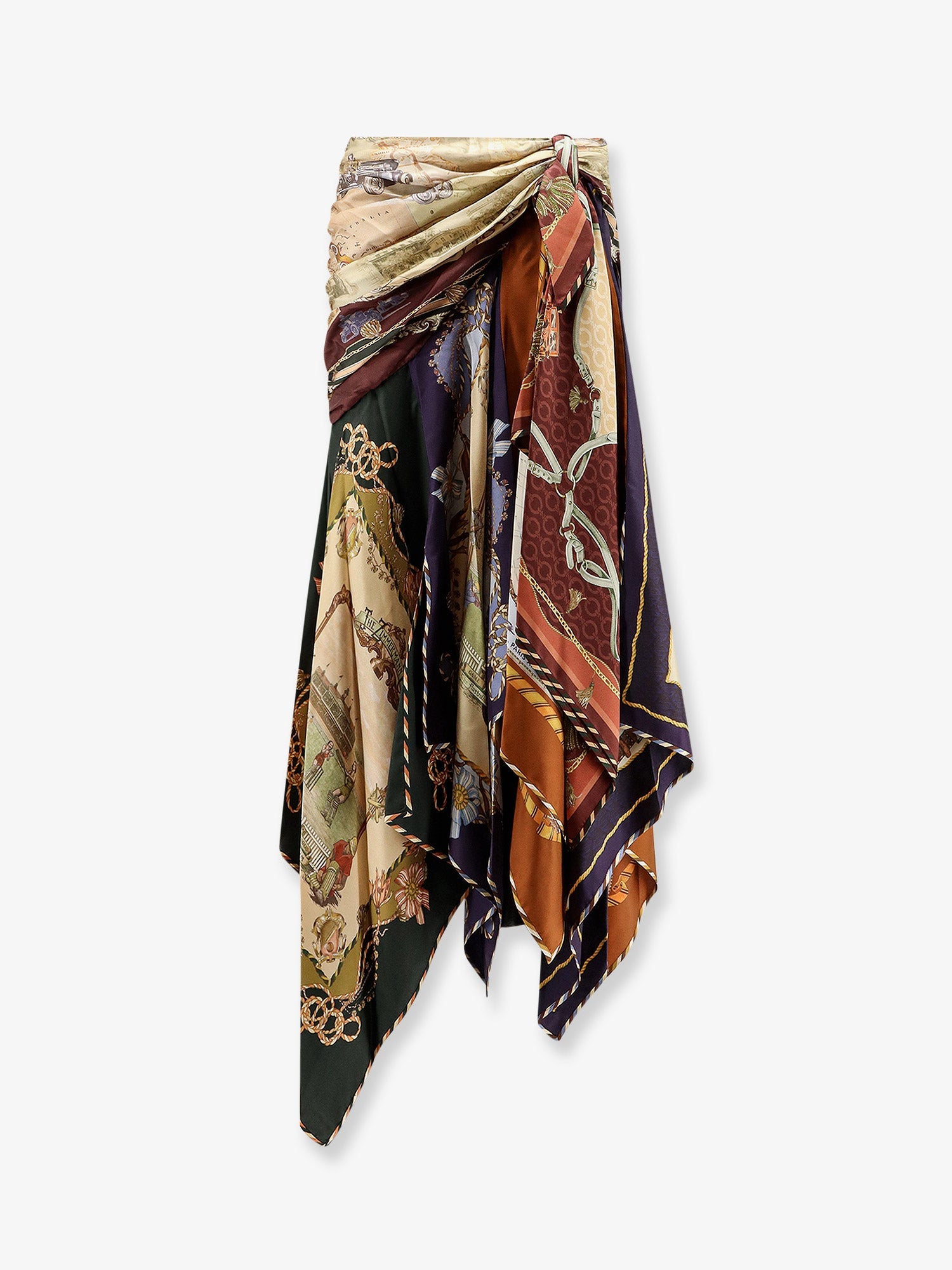 Zimmermann Valiant Draped Scarf Silk Long Skirt