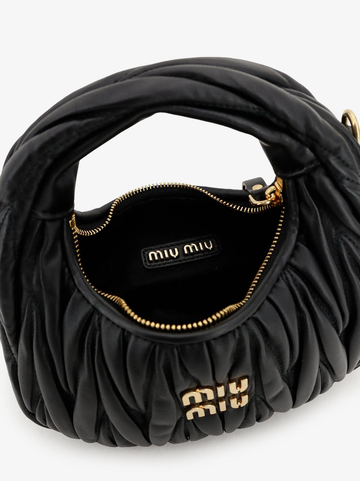 Miu Miu Wander Matelassé Leaher Mini Hobo Bag