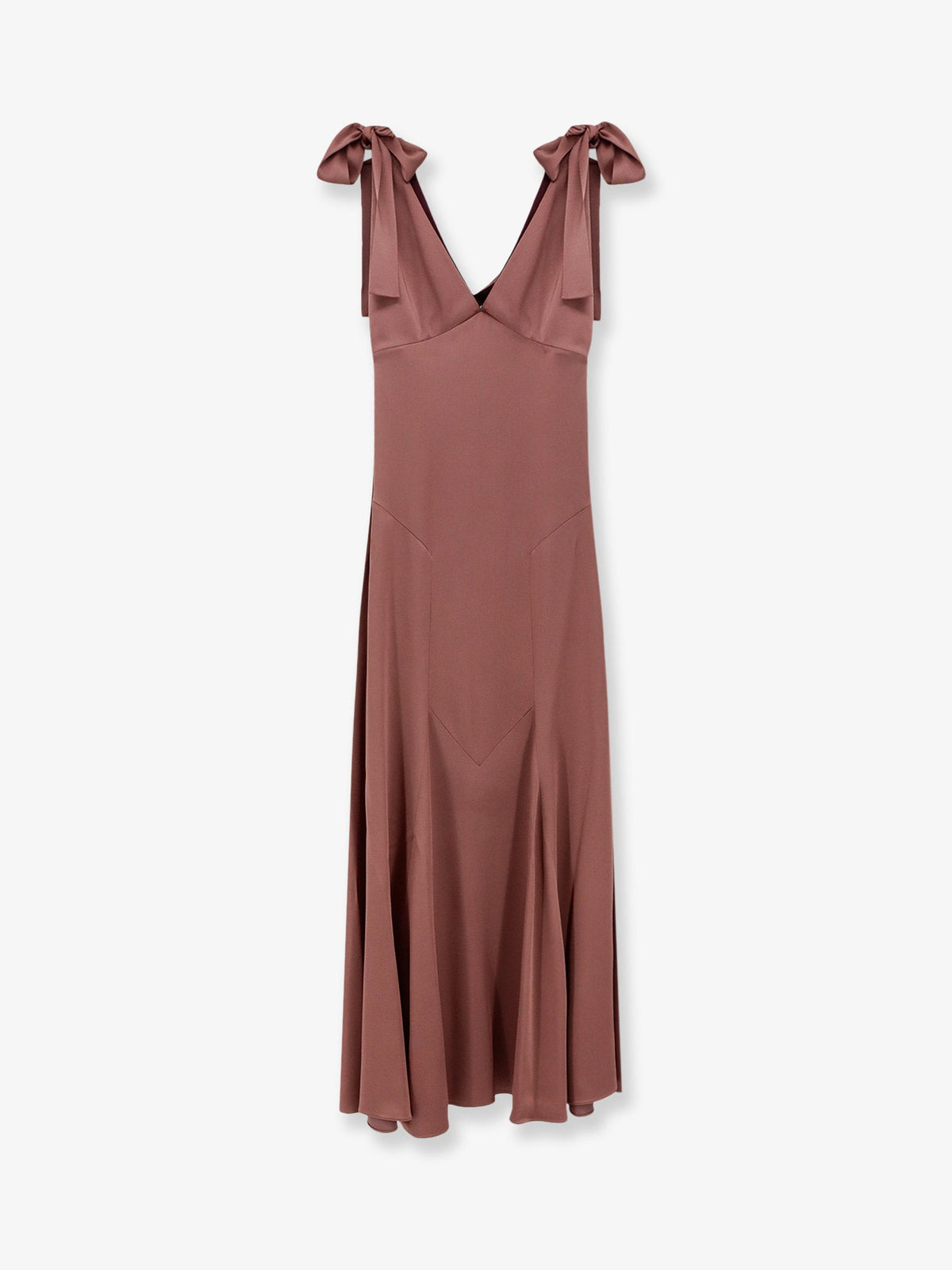 Stella Mccartney Tie-detailed Satin Long Dress