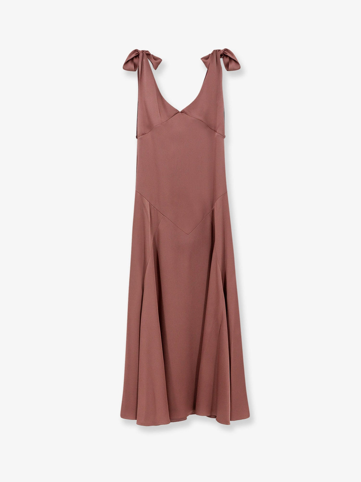 Stella Mccartney Tie-detailed Satin Long Dress