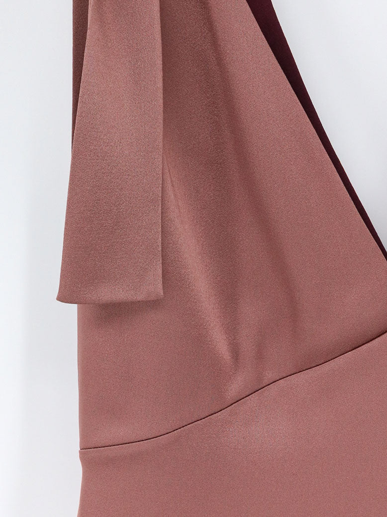 Stella Mccartney Tie-detailed Satin Long Dress