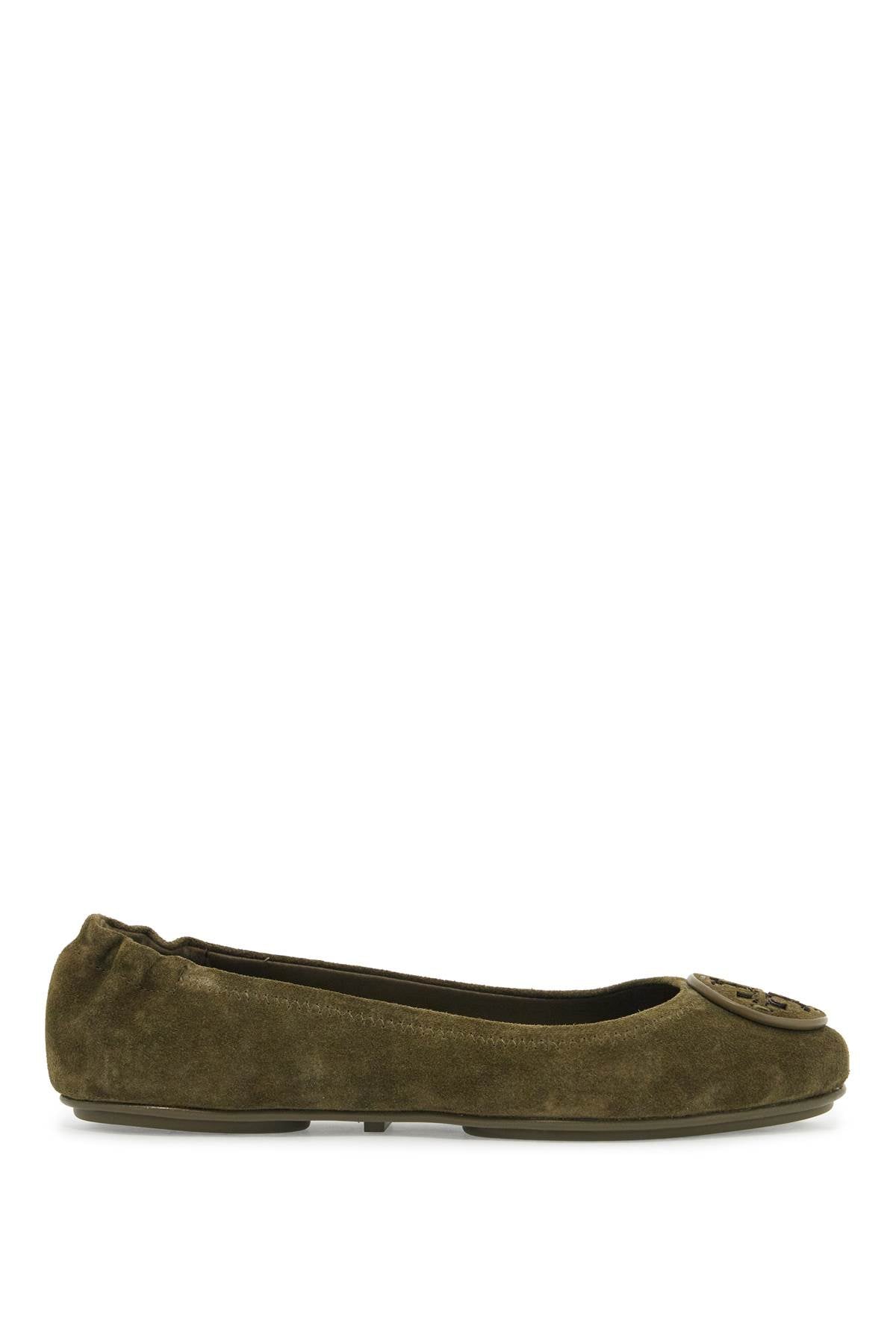 Tory Burch Suede Minnie Travel Ballet Flats