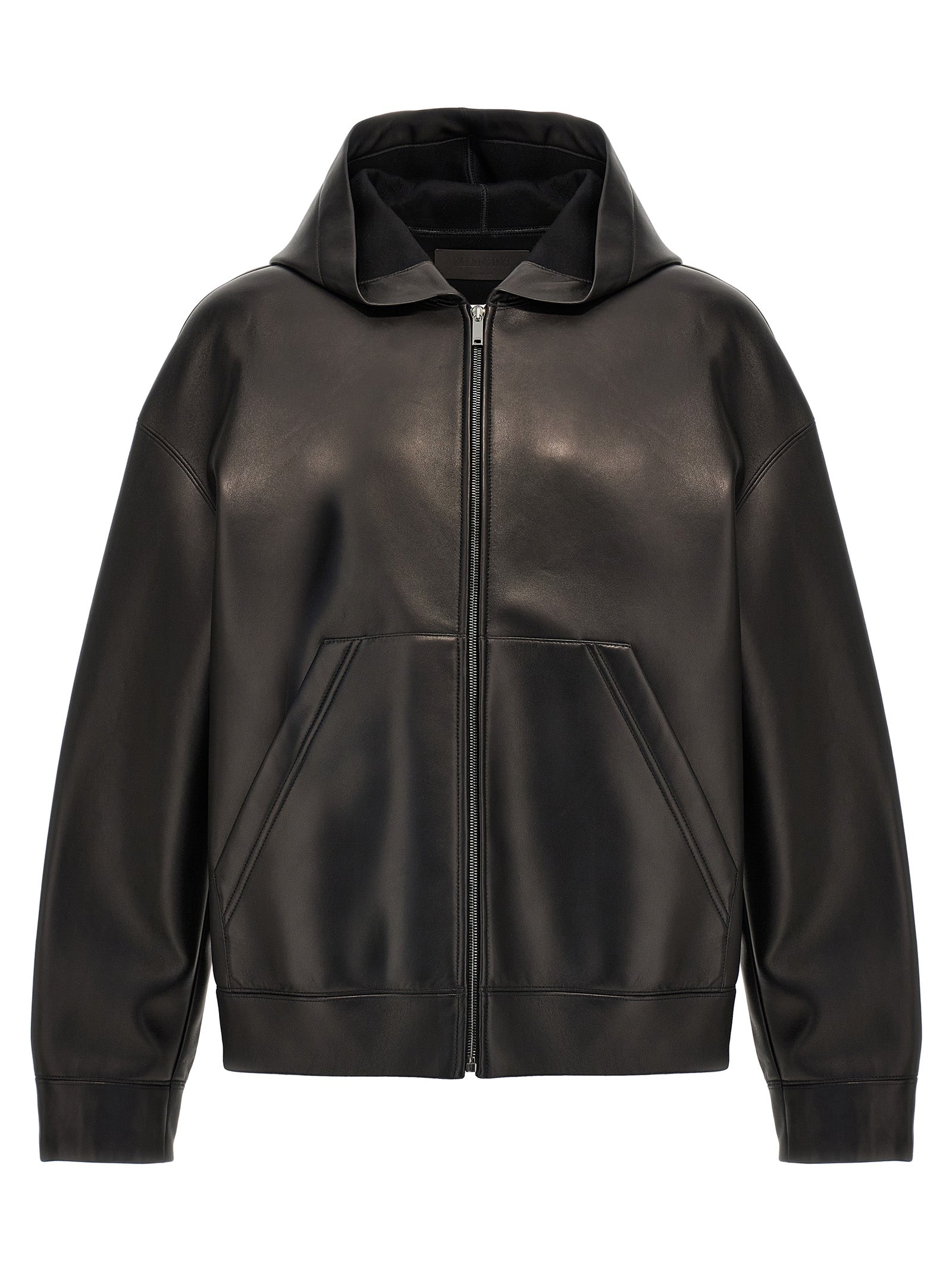 Valentino Garavani Valentino Leather Hooded Jacket