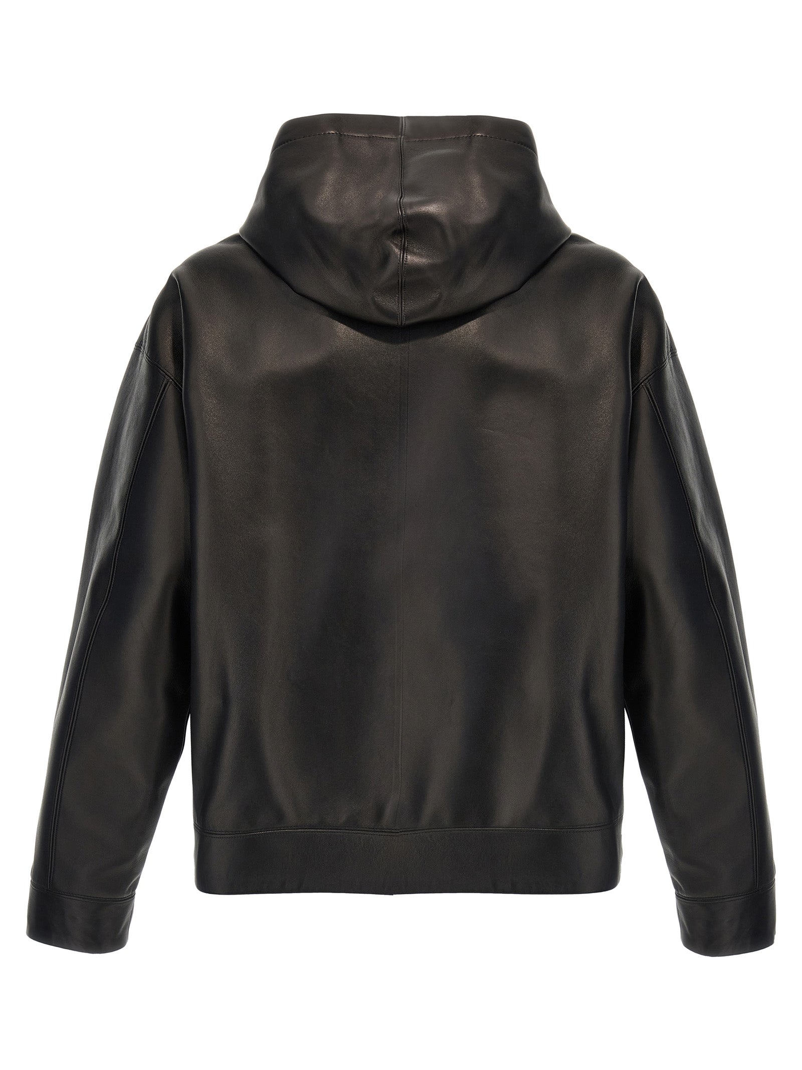 Valentino Garavani Valentino Leather Hooded Jacket