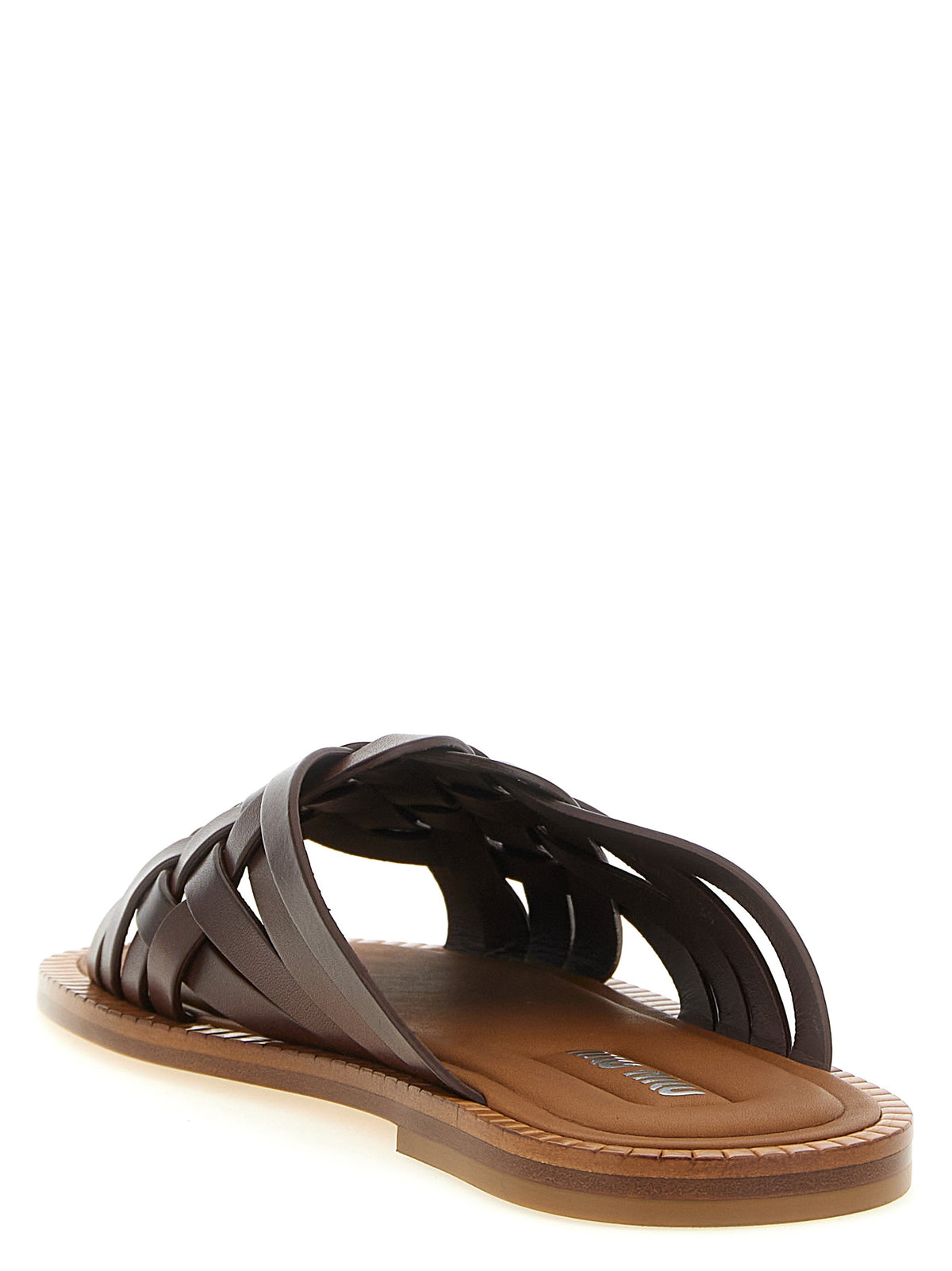 Miu Miu Waxed Leather Sandals