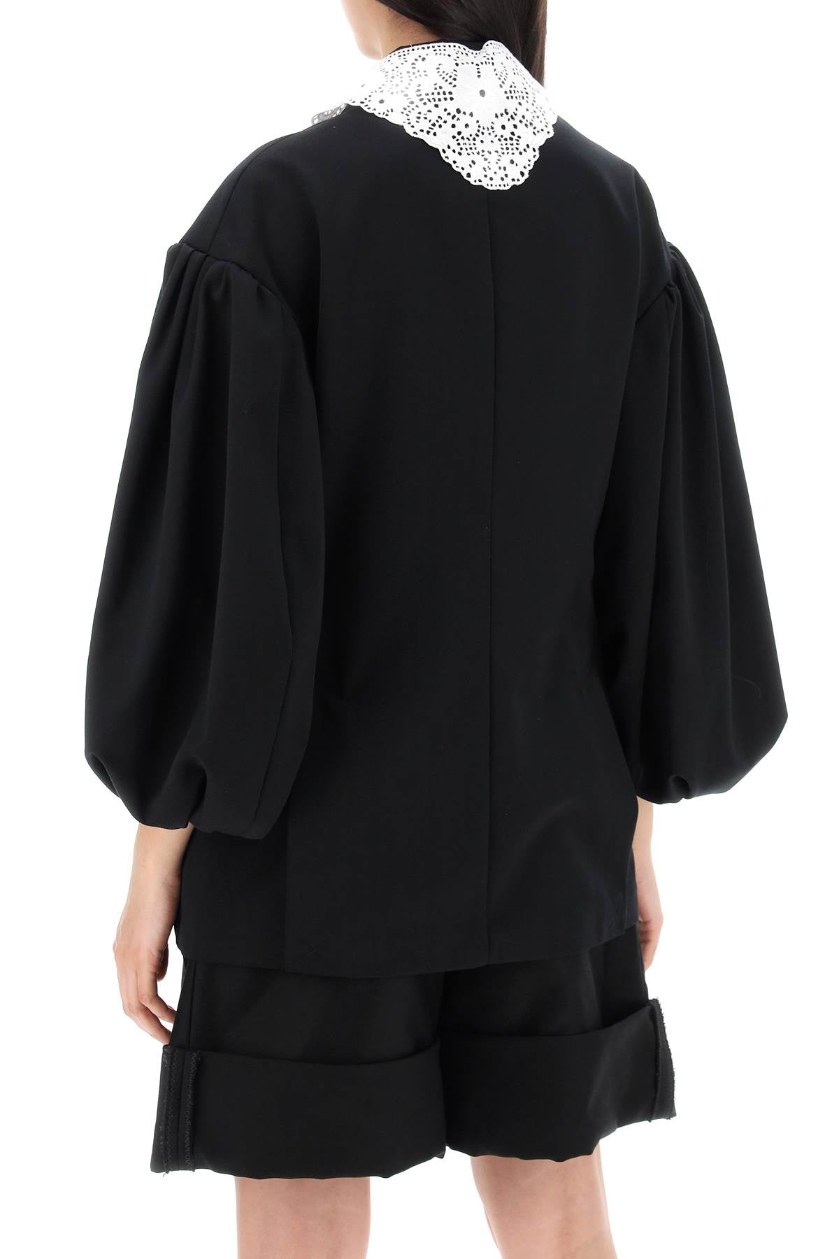 Simone Rocha Oversized Blazer With Lace