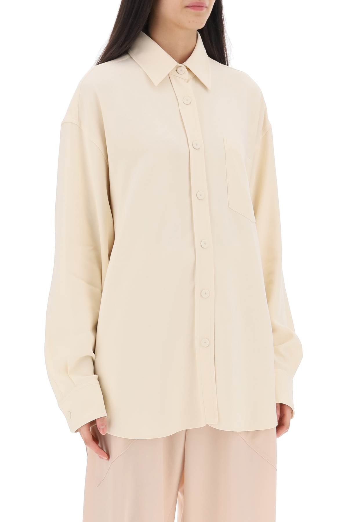 Stella Mccartney Oversized Shirt In Crepe Jersey