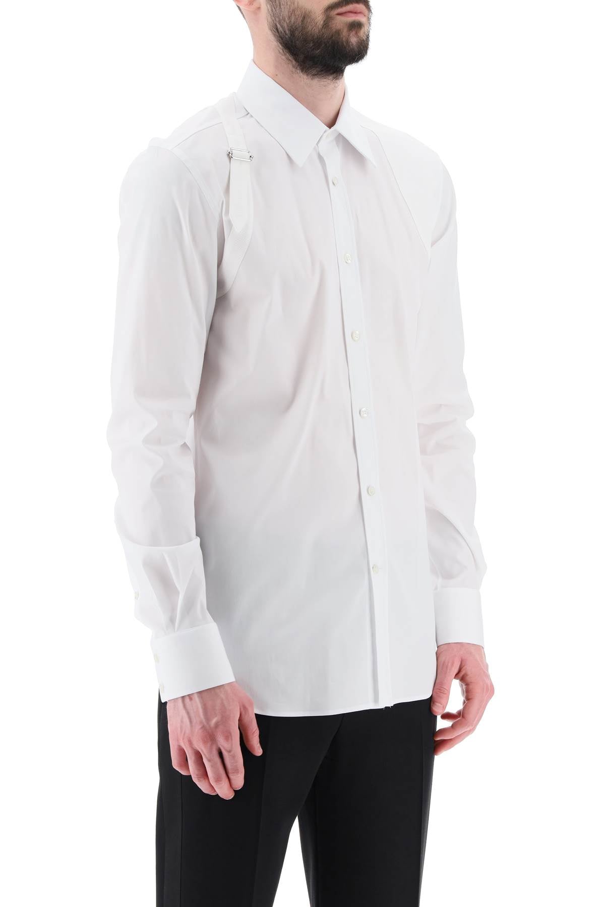 Alexander Mcqueen Stretch Cotton Harness Shirt