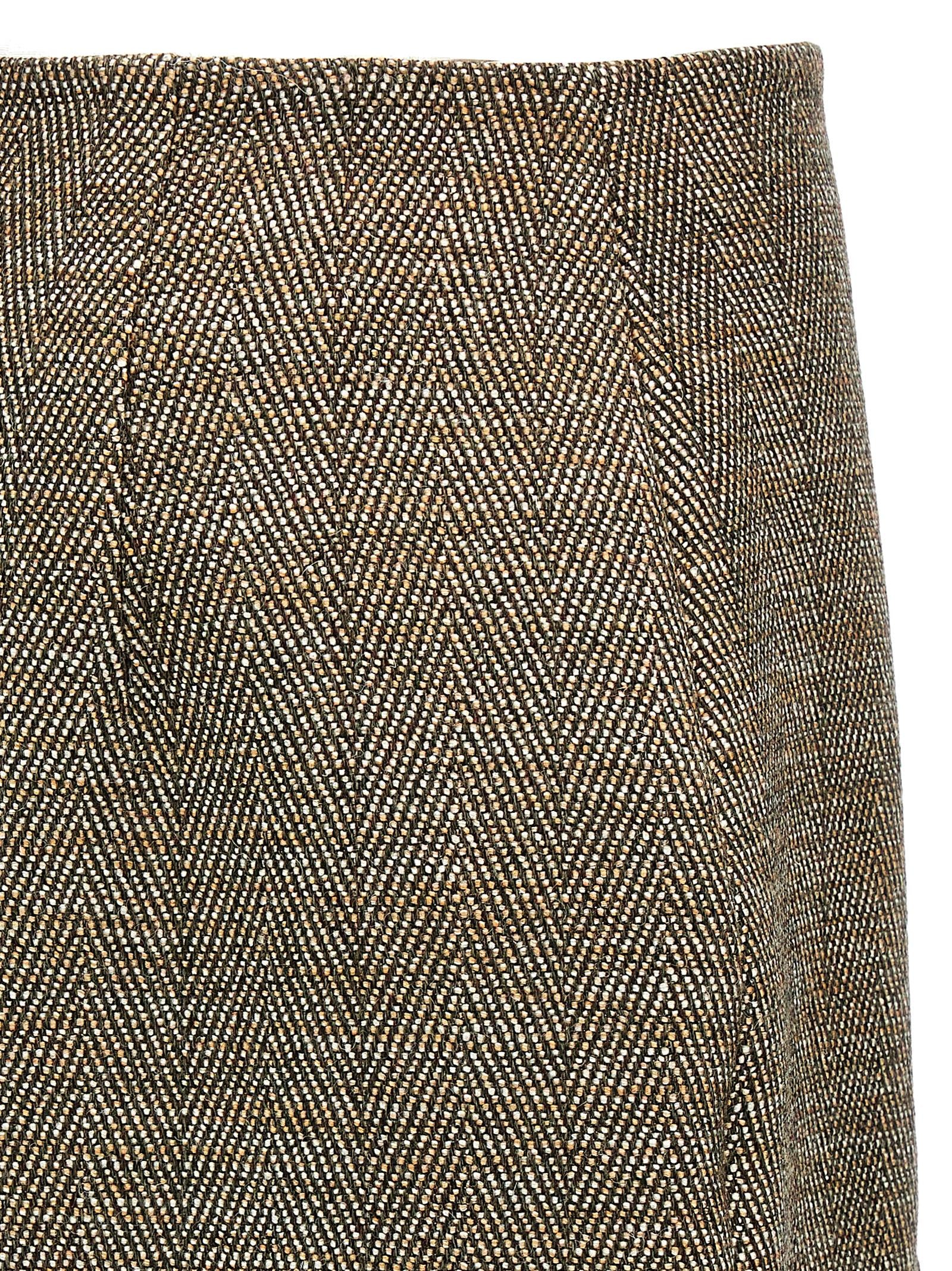 Stella Mccartney Slit Tweed Skirt