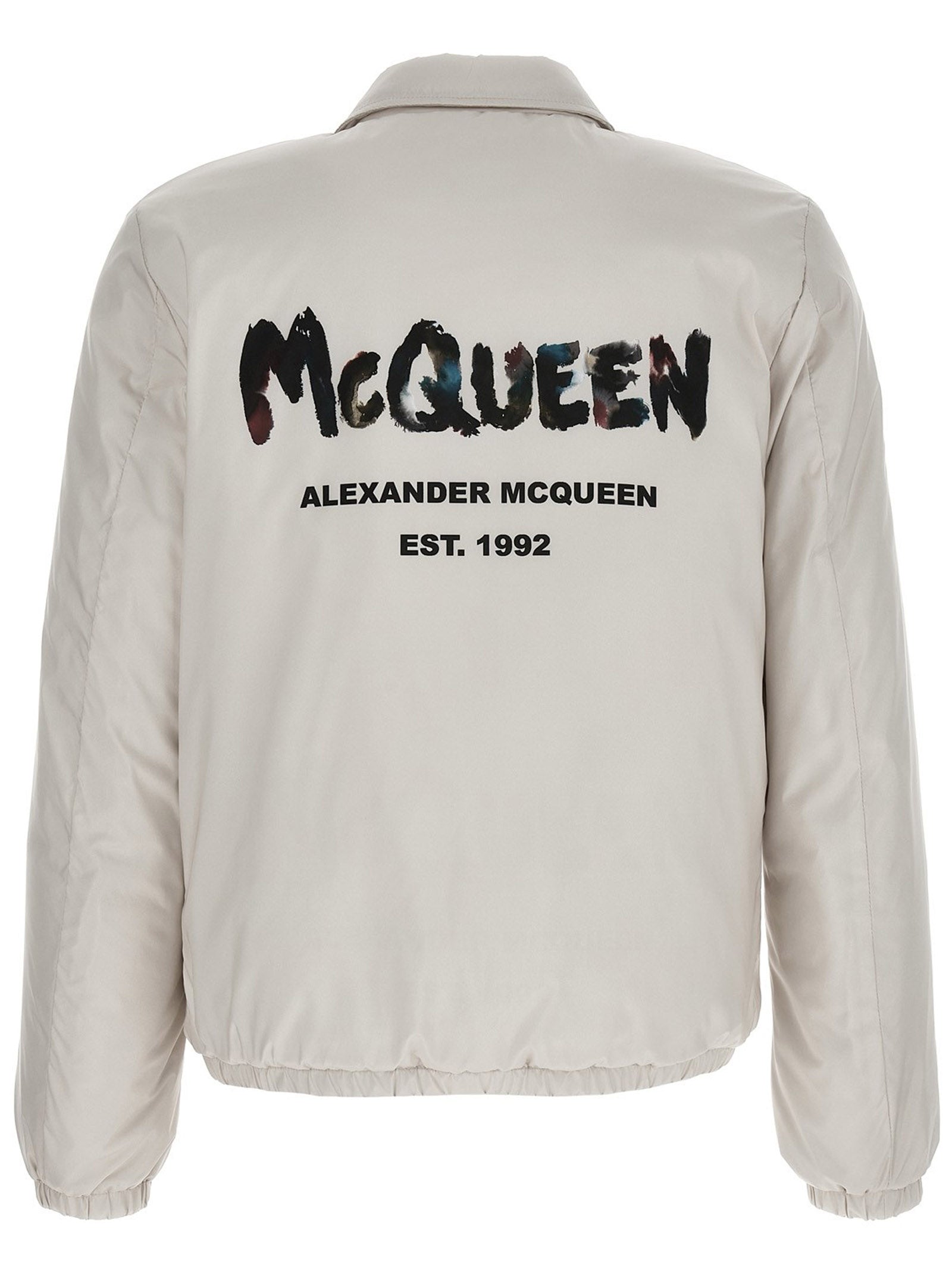 Alexander Mcqueen Logo Print Down Jacket