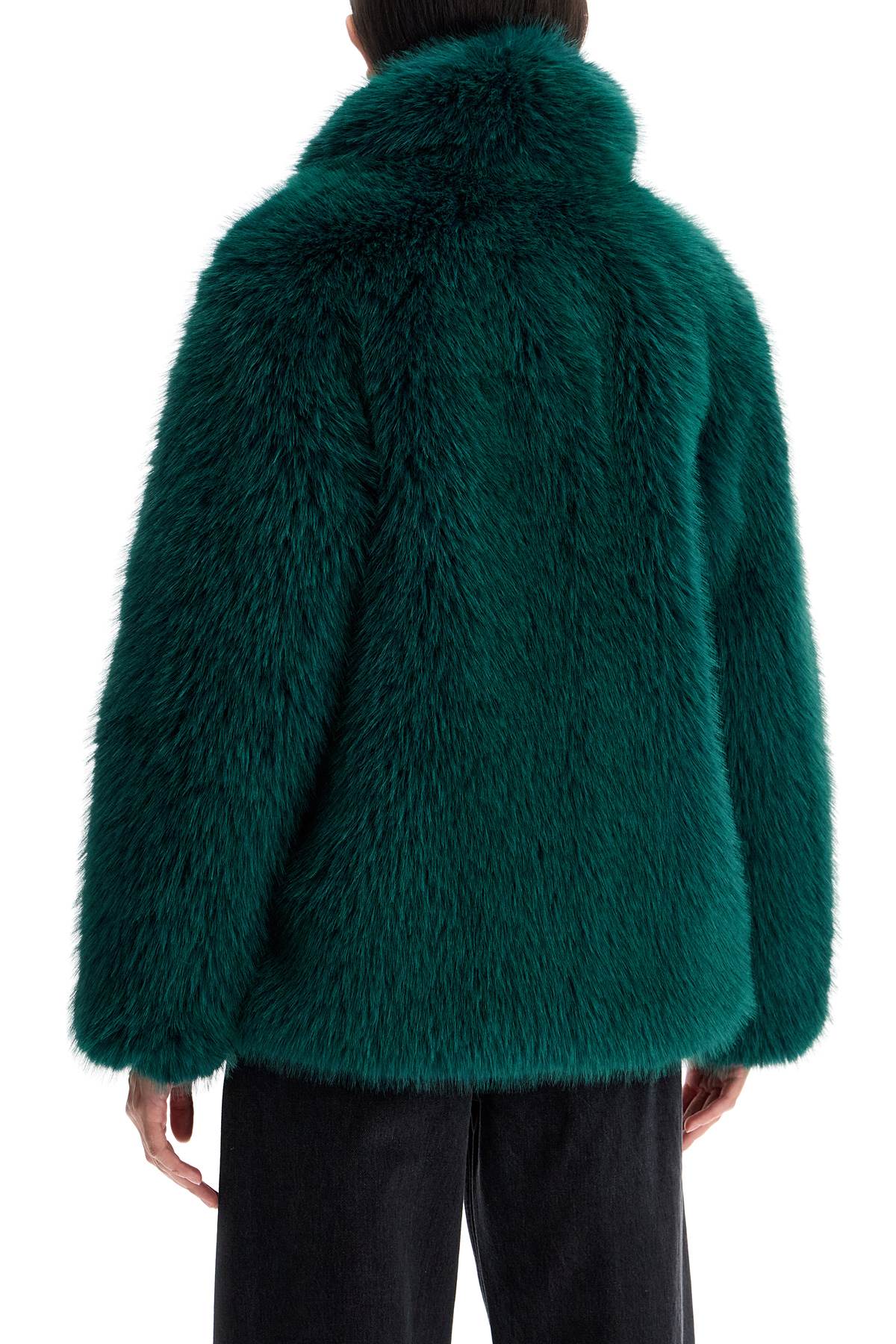 Stand Studio Short Hunter Coat In Faux Fur