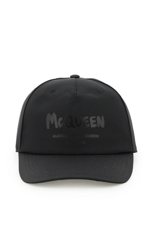 Alexander McQueen 'Mcqueen Graffiti' Baseball Hat Black