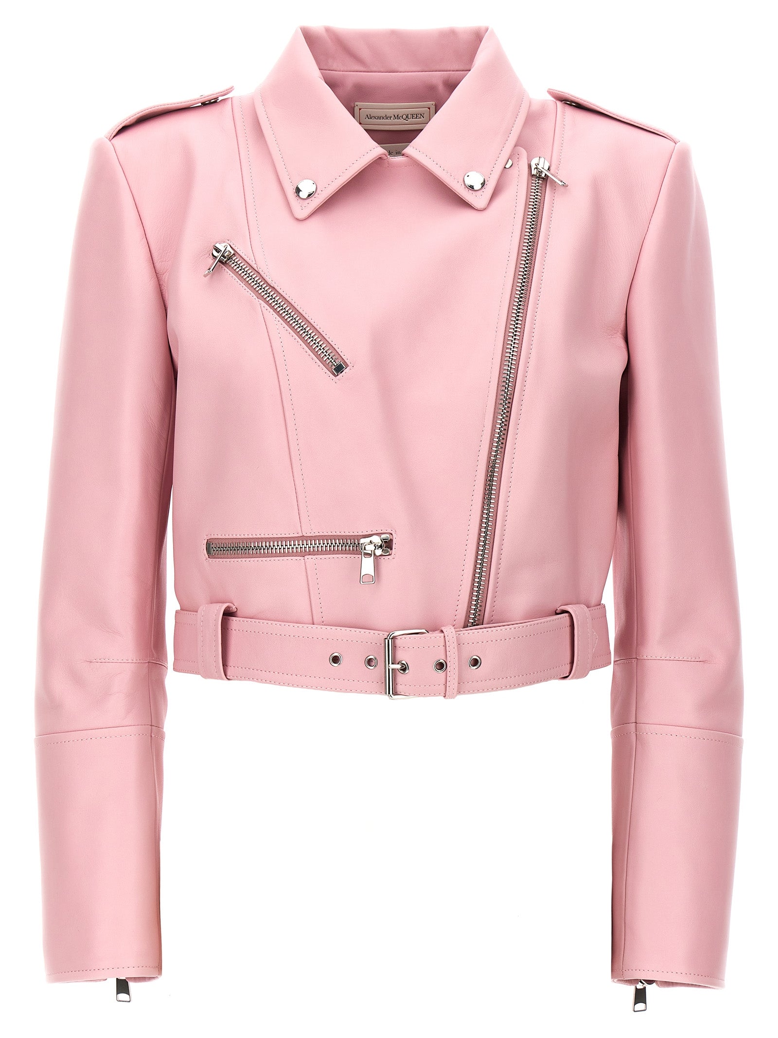 Alexander Mcqueen Crop Biker Jacket