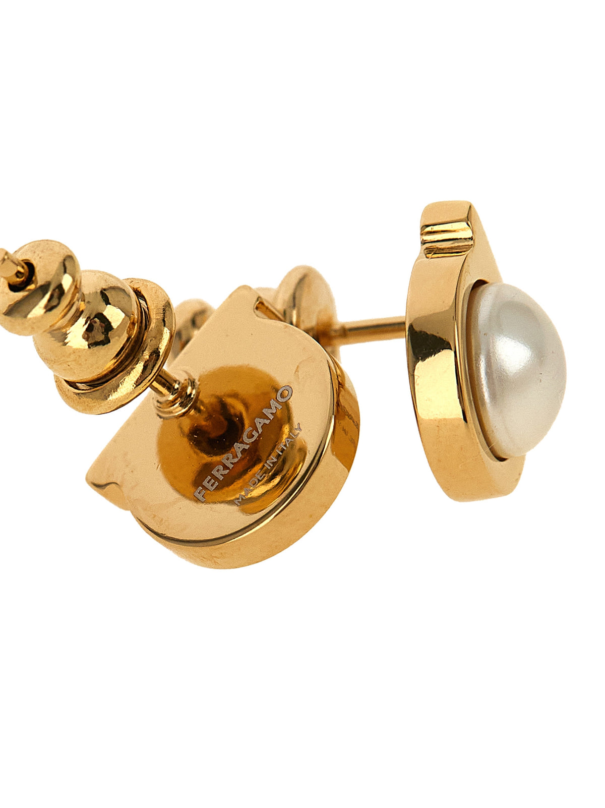 Ferragamo 'Gancini' Pearl Earrings