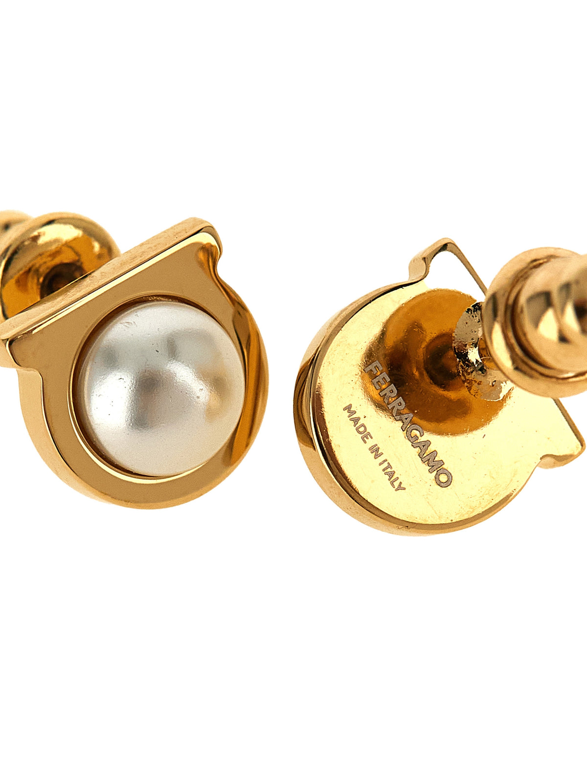 Ferragamo 'Gancini' Pearl Earrings