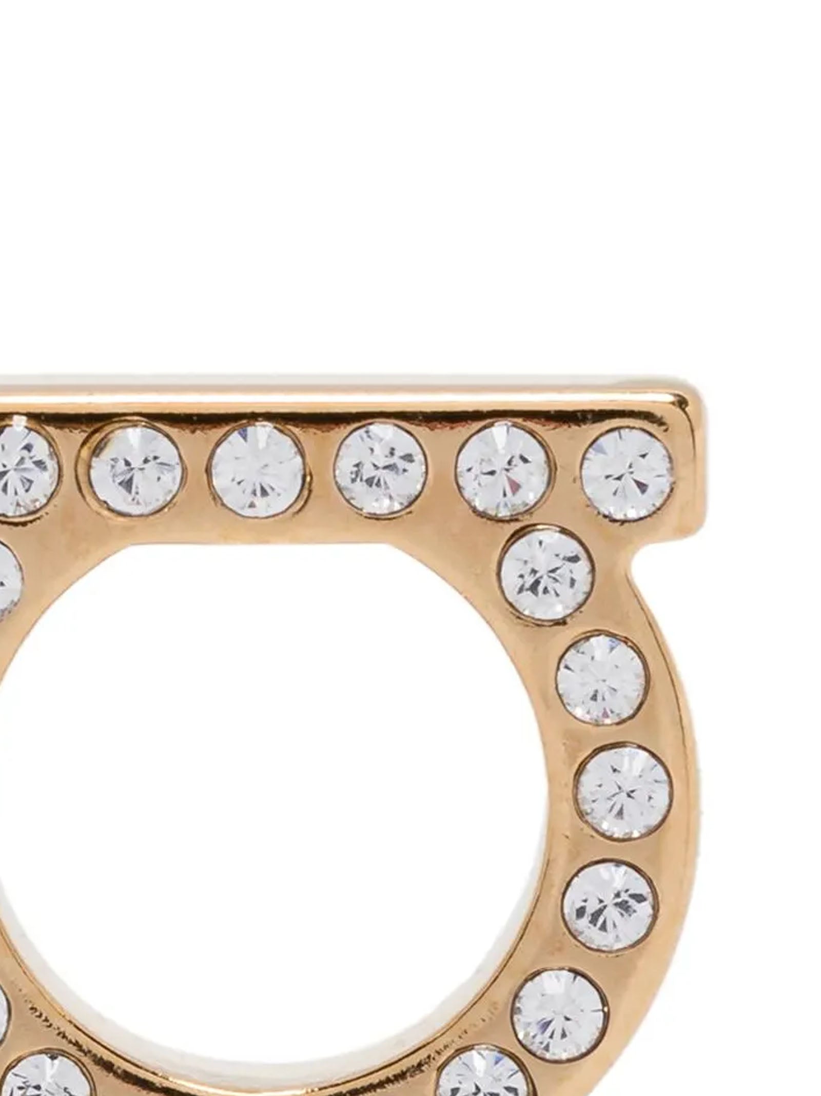 Ferragamo 'Gancini Crystals (L)' Earrings