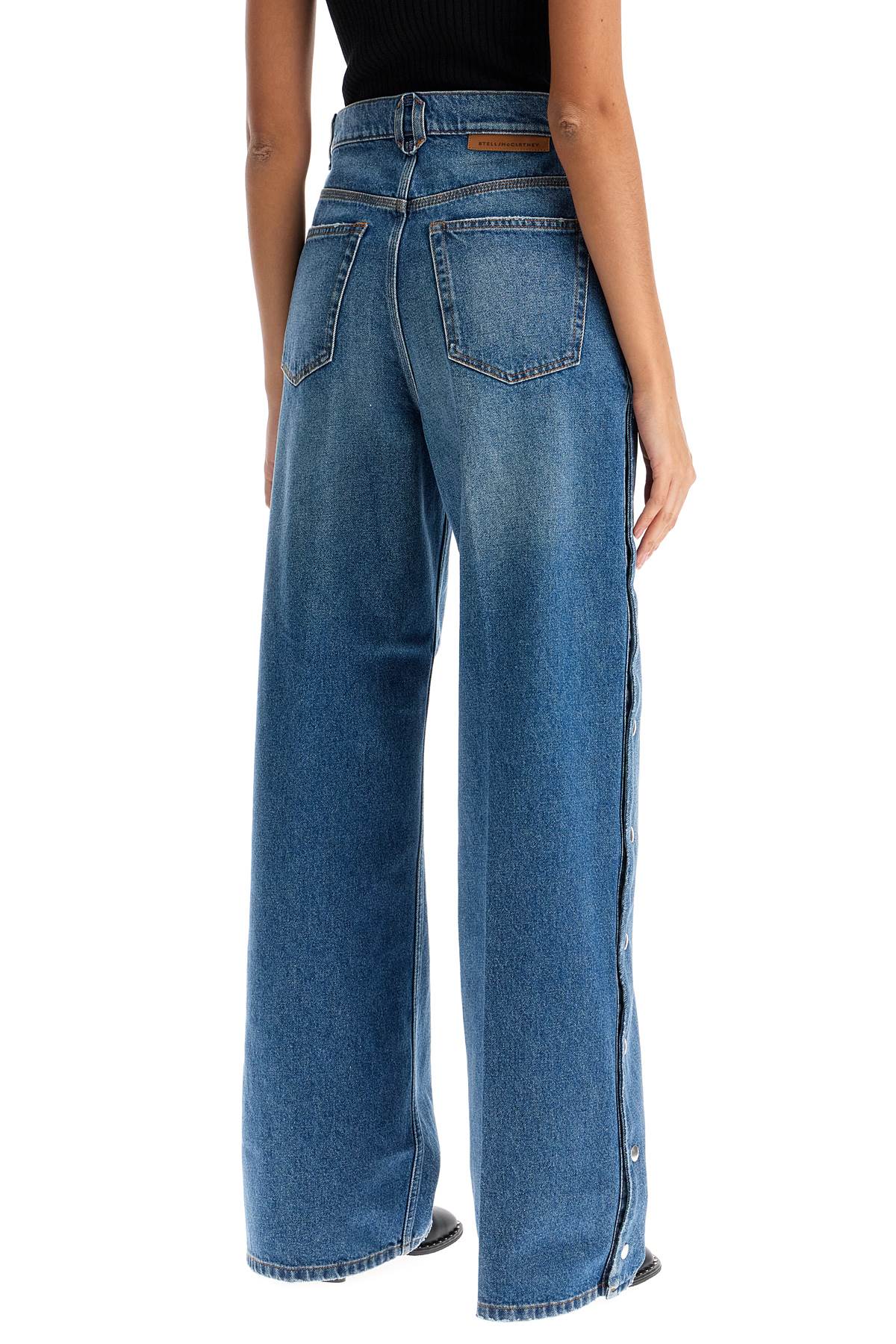 Stella Mccartney Buttoned Ripped Jeans With Sl