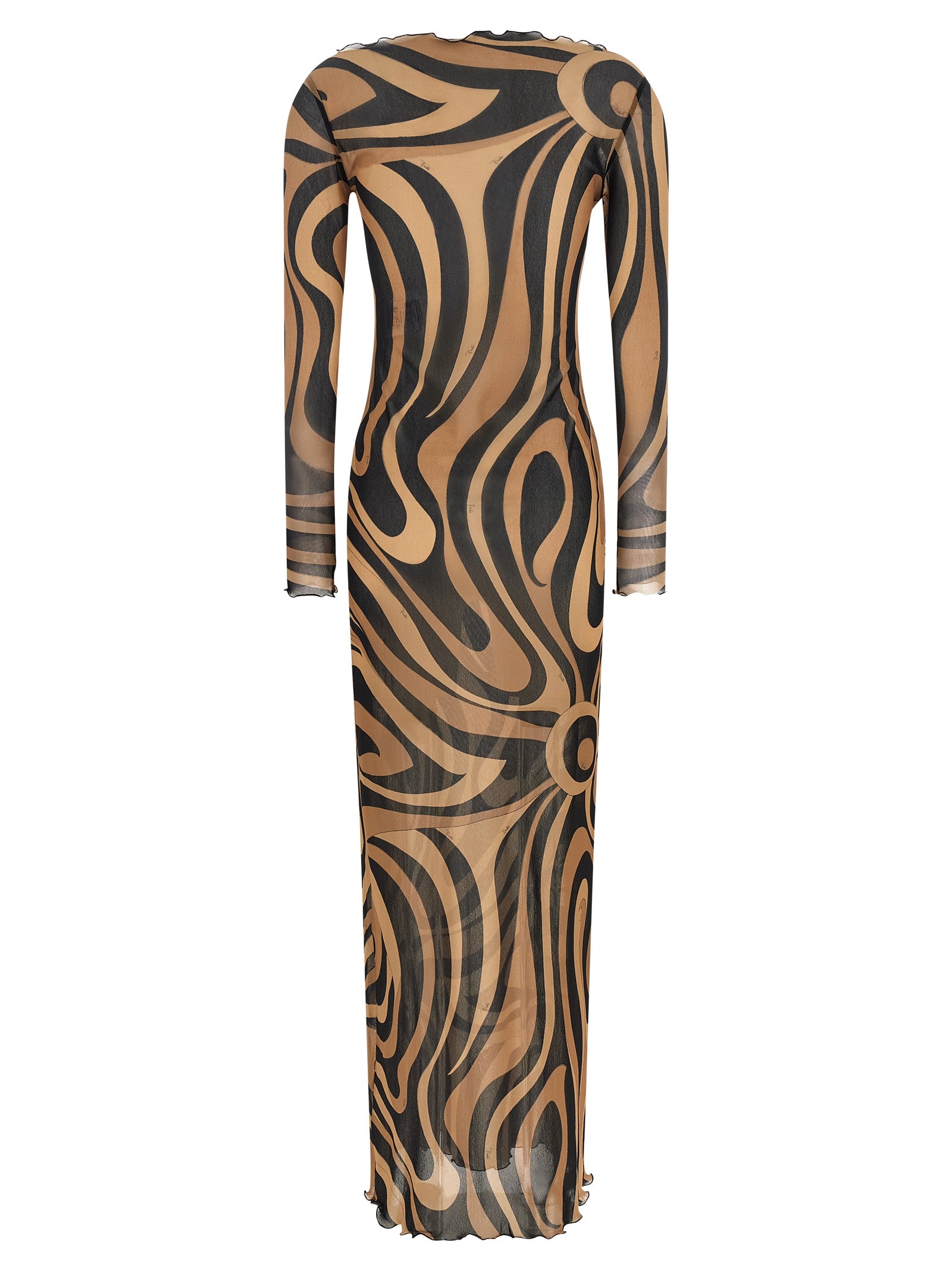 Emilio Pucci 'Marmo' Print Tulle Dress