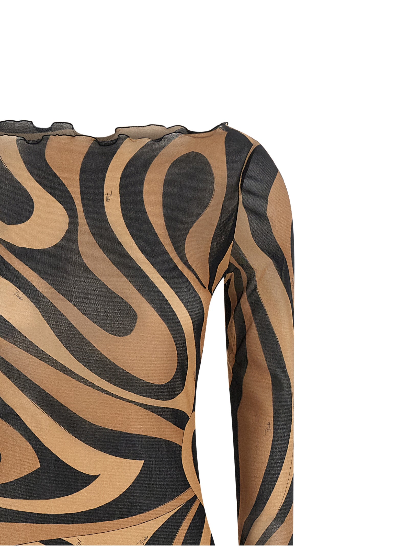 Emilio Pucci 'Marmo' Print Tulle Dress