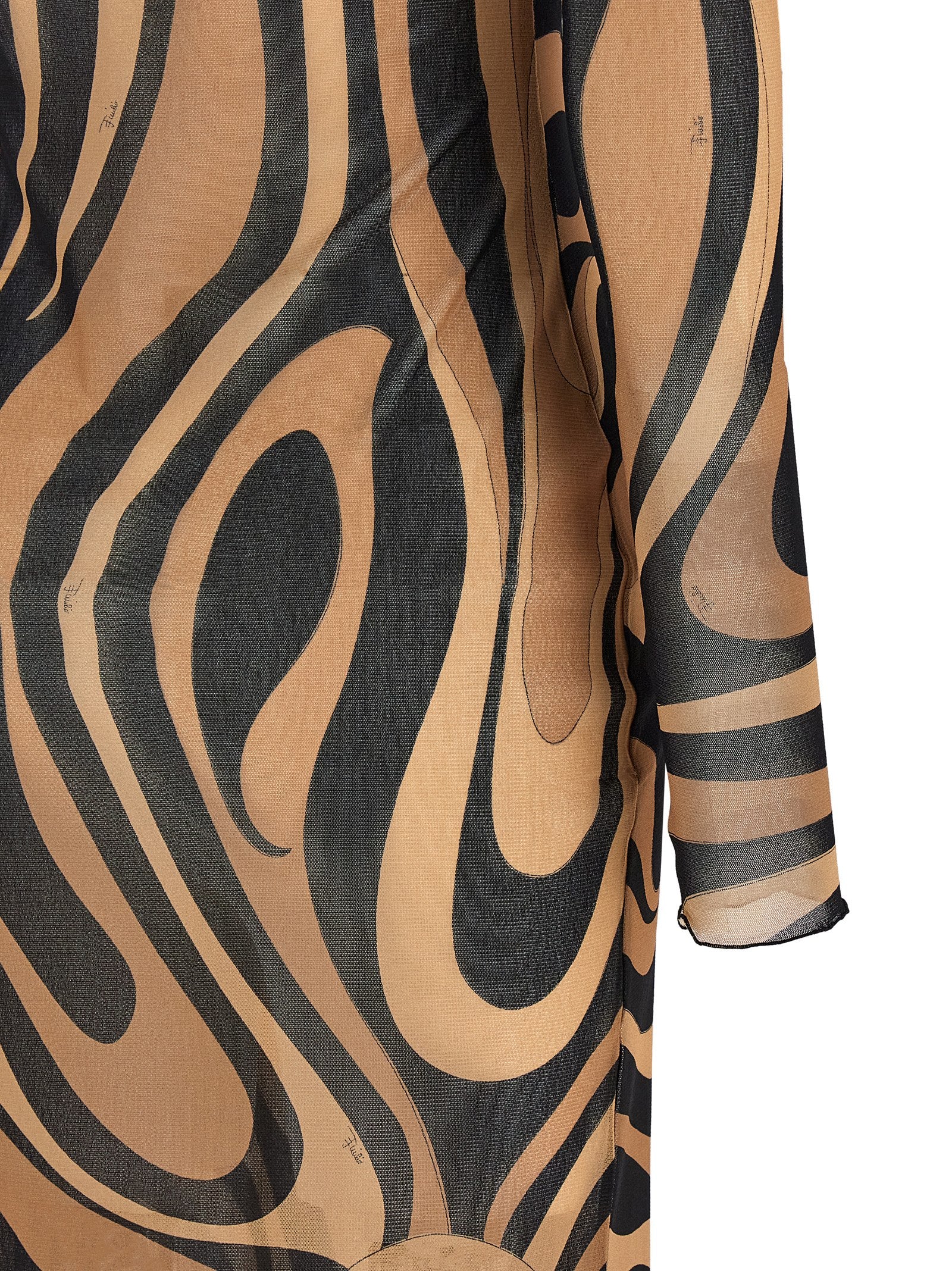 Emilio Pucci 'Marmo' Print Tulle Dress