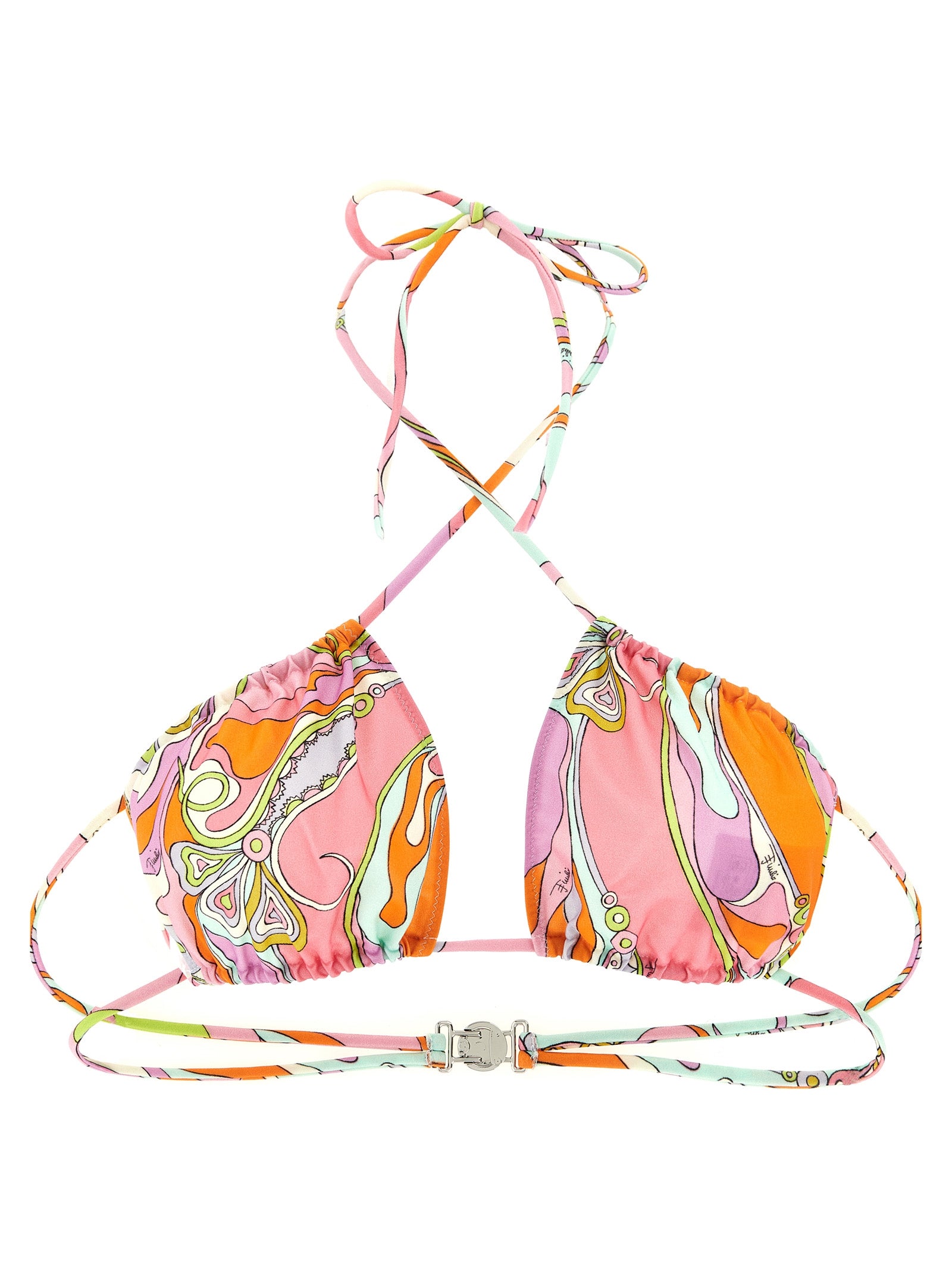 Emilio Pucci 'Orchidee' Printed Bikini Top