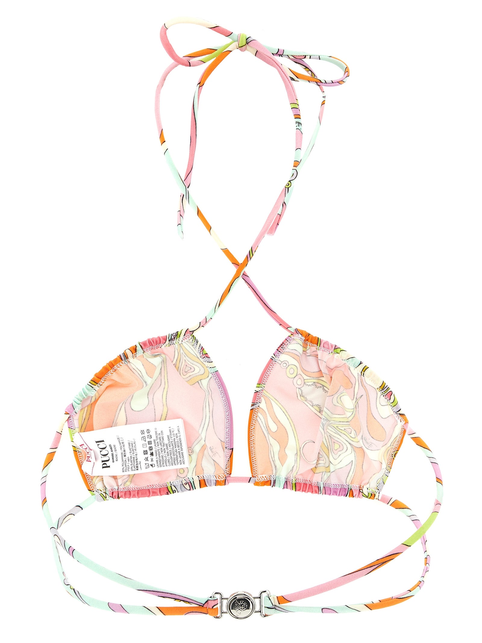 Emilio Pucci 'Orchidee' Printed Bikini Top