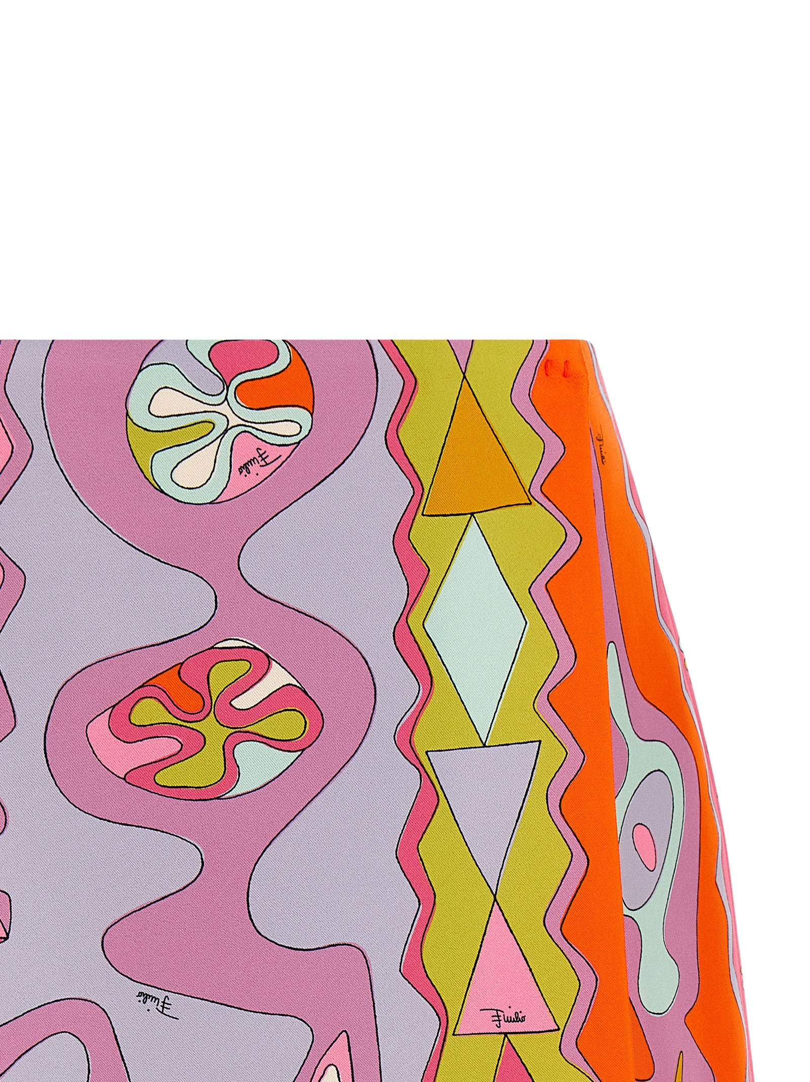 Emilio Pucci 'Angoli' Print Twill Skirt
