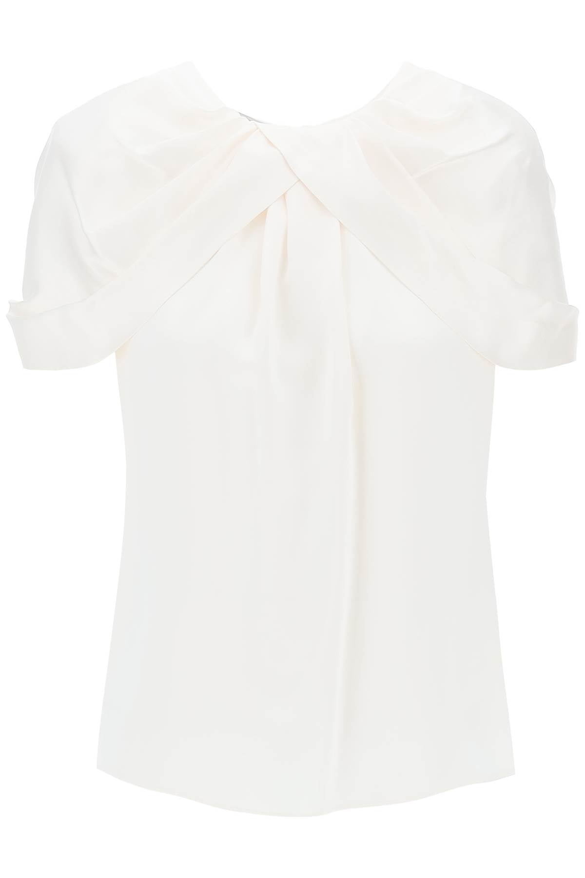 Stella Mccartney Satin Blouse With Petal Sleeves