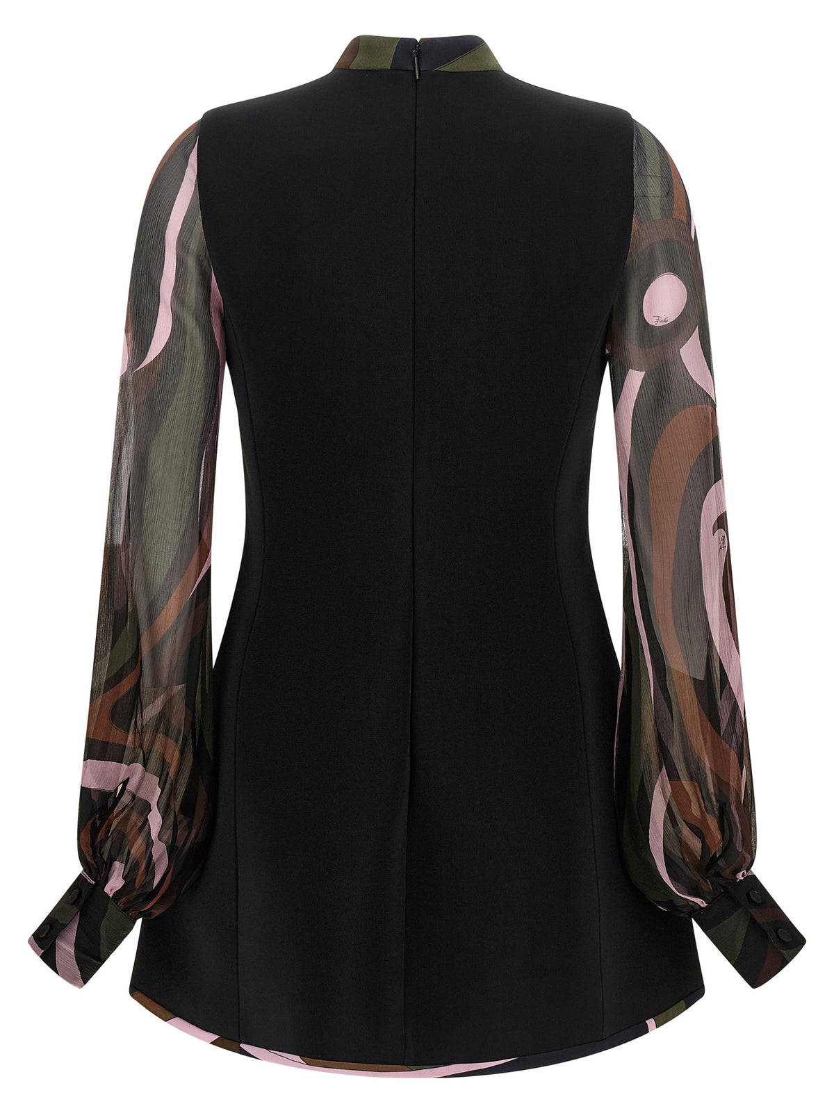 Emilio Pucci Black 'Marmo' Cady Dress