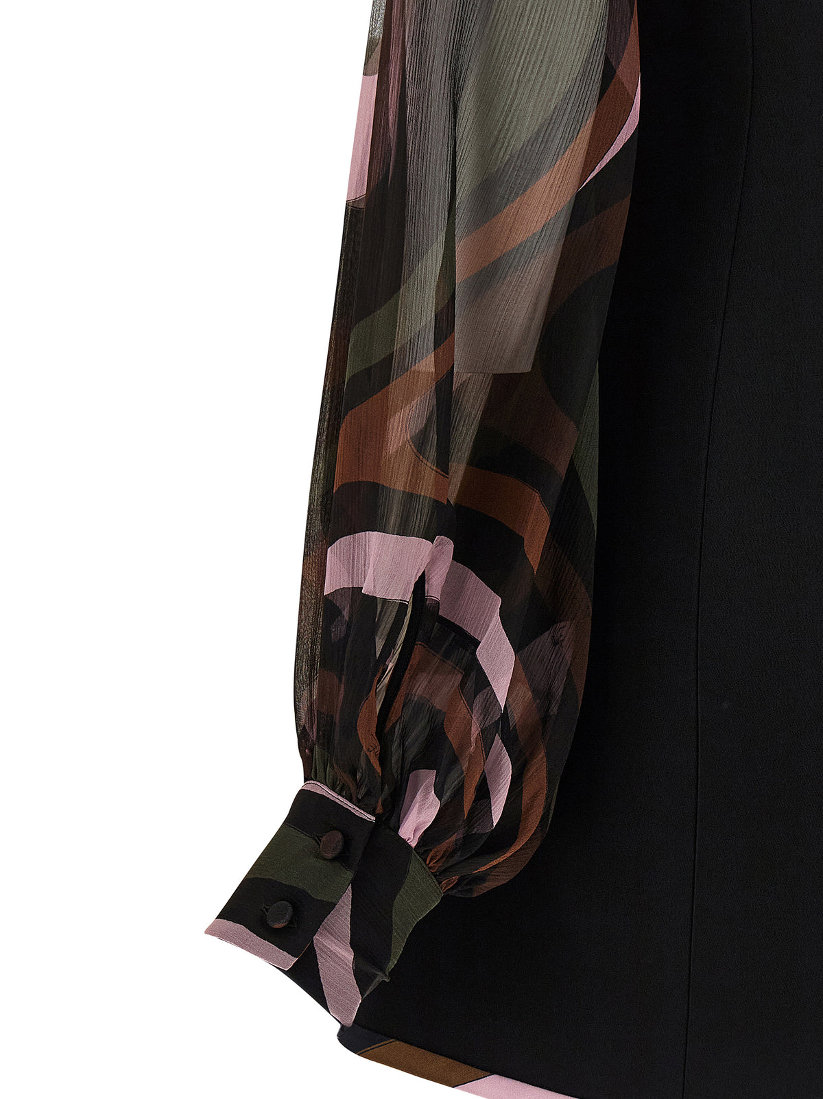 Emilio Pucci Black 'Marmo' Cady Dress