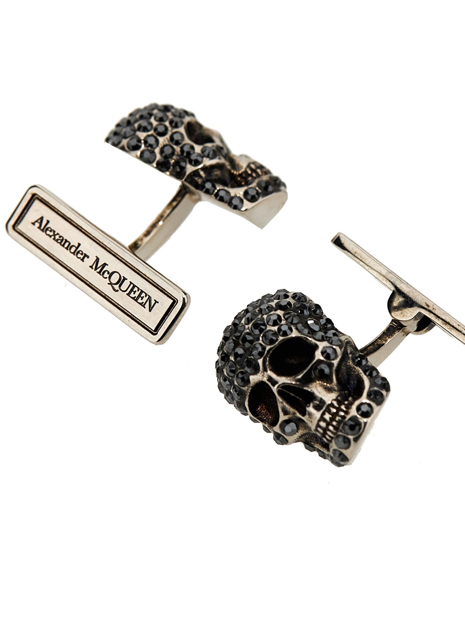 Alexander Mcqueen Crystal Skull Cufflinks