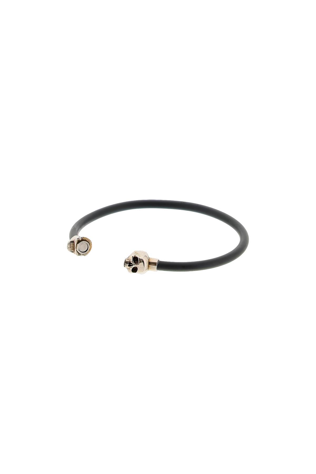 Alexander McQueen Skull Rubber Bracelet Black