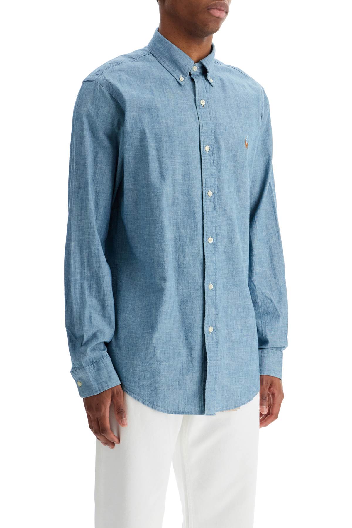 Polo Ralph Lauren Custom Fit Shirt In Chambray