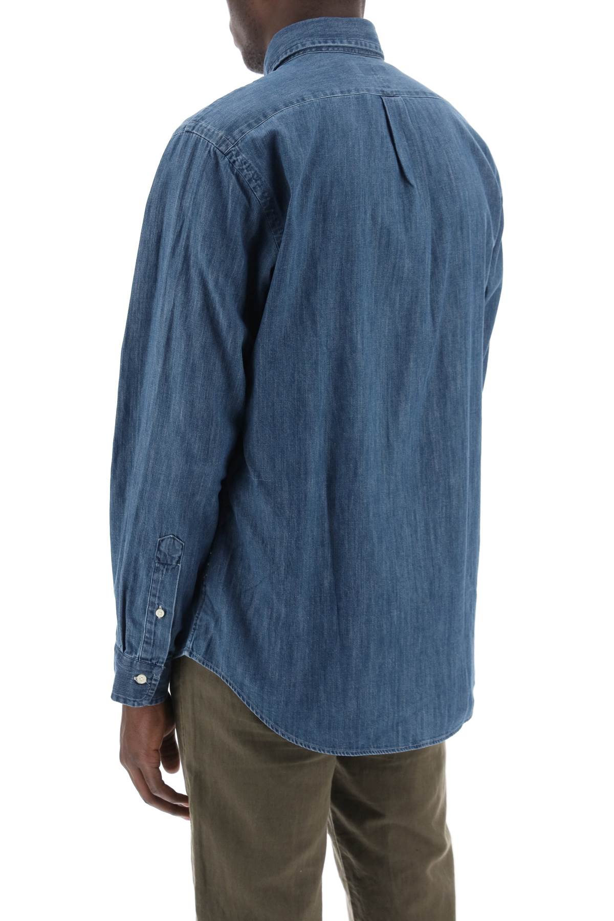 Polo Ralph Lauren Custom Fit Shirt In Lightweight Denim