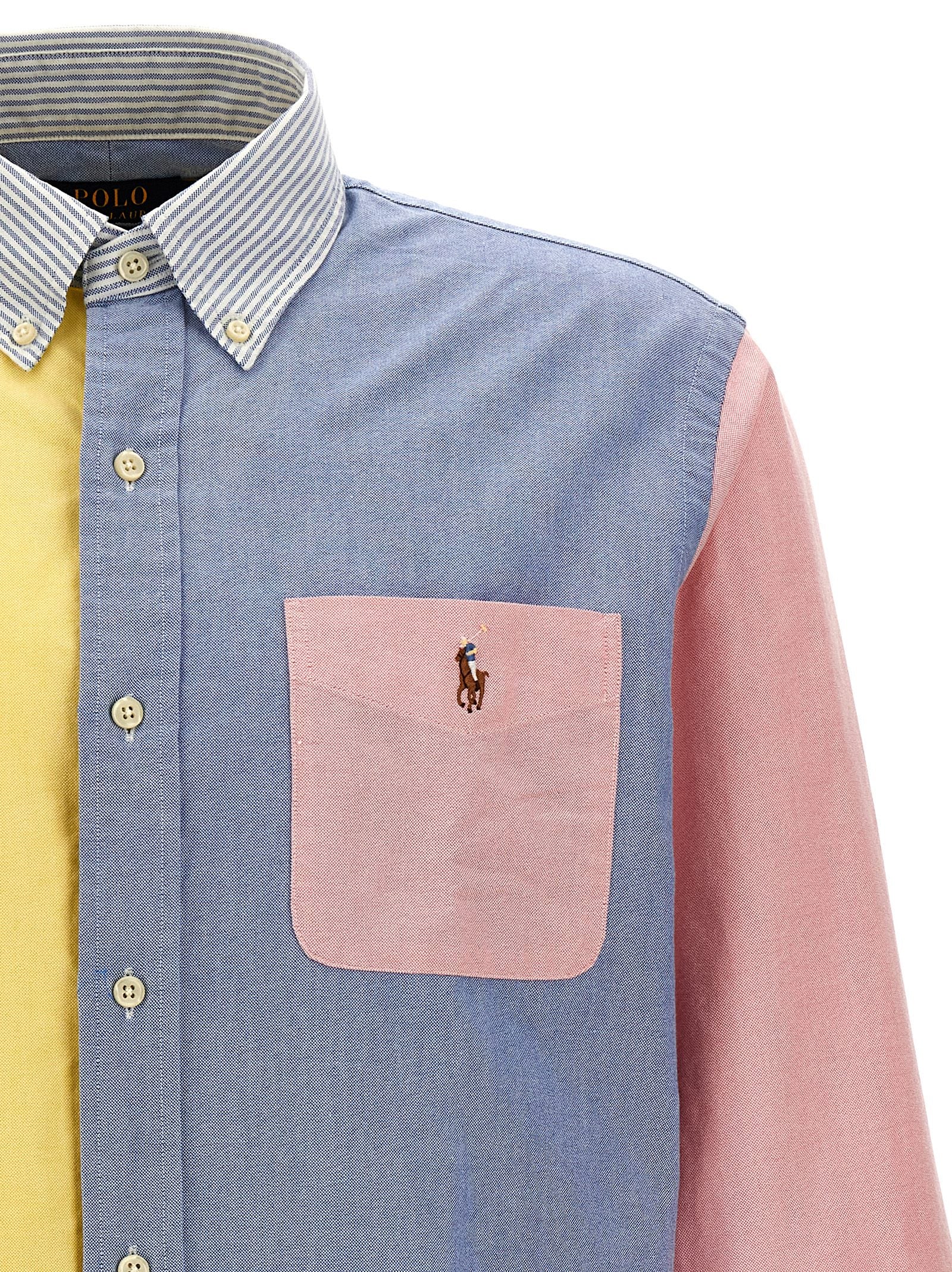 Polo Ralph Lauren Patchwork Shirt With Logo Embroidery