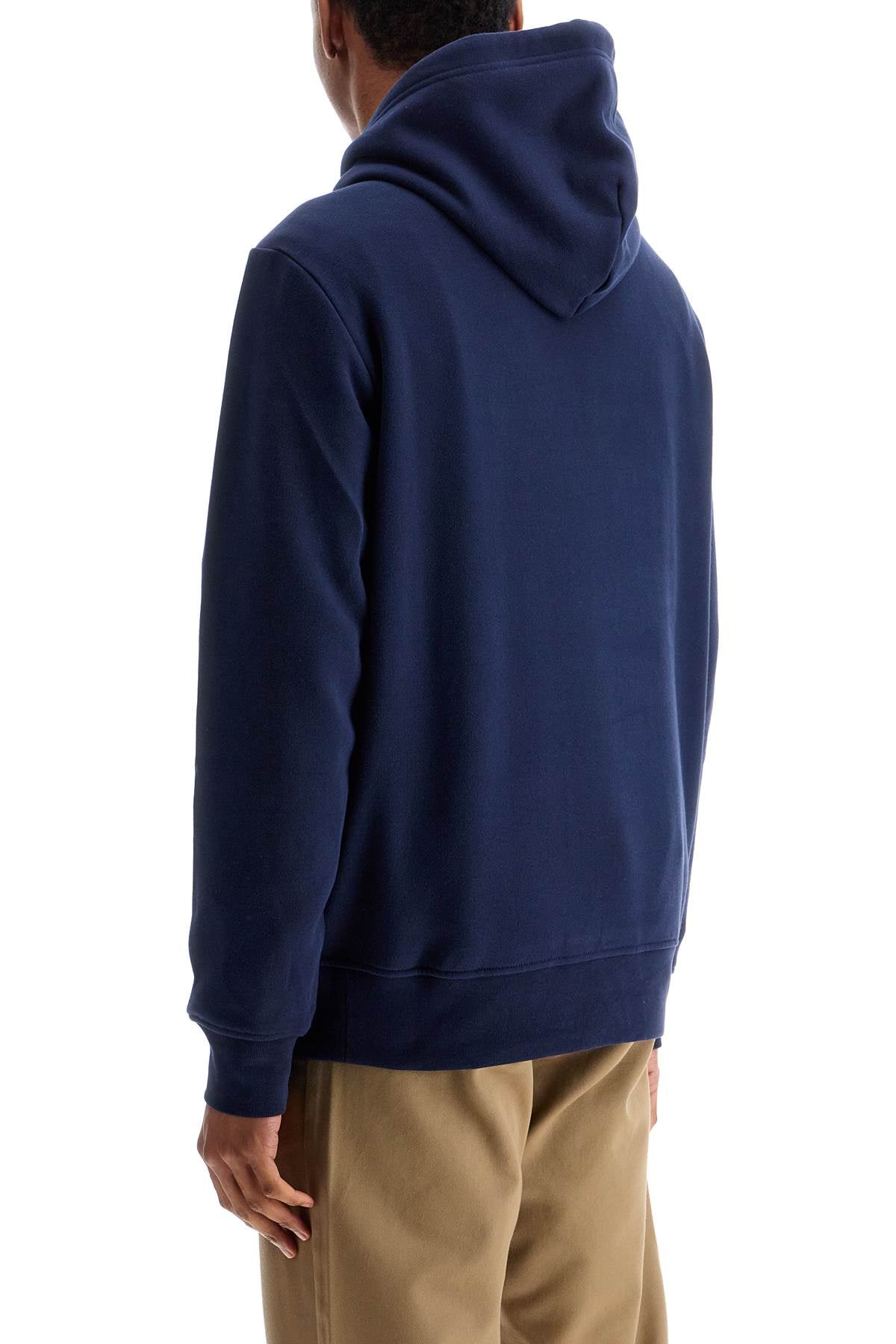 Polo Ralph Lauren Blue Cotton And Polyester Hoodie With Embroidered Logo