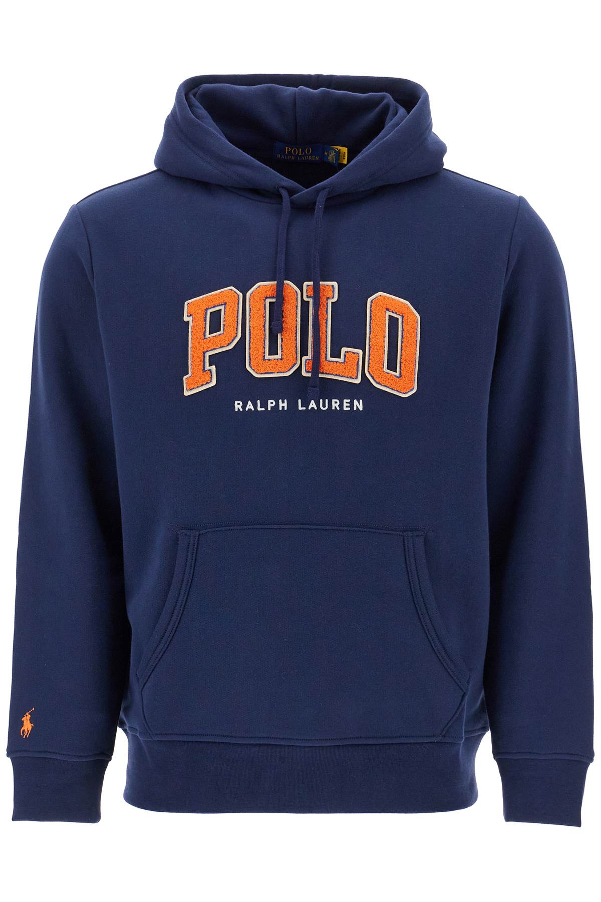 Polo Ralph Lauren Blue Cotton And Polyester Hoodie With Embroidered Logo