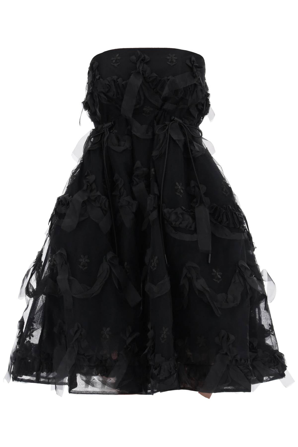 Simone Rocha Tulle Dress With Bows And Embroidery.