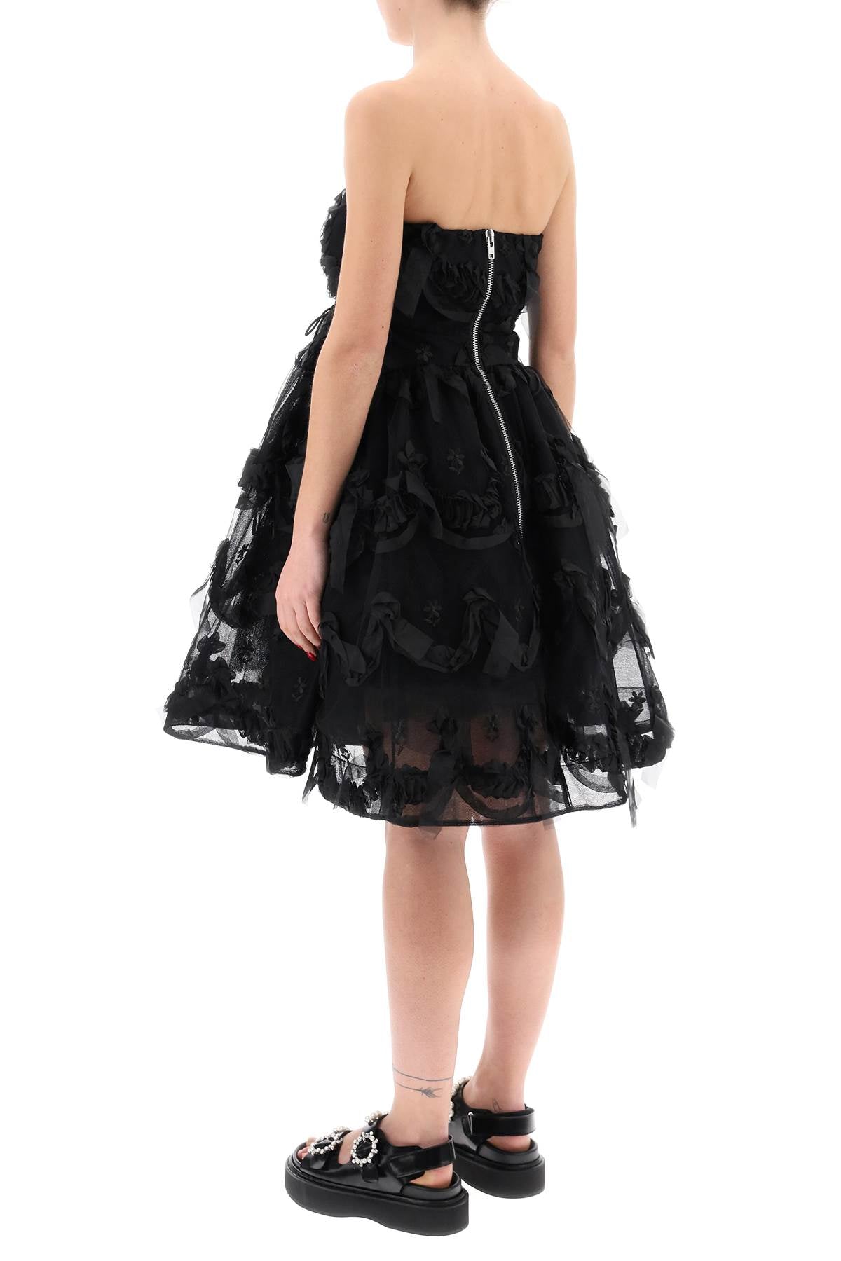 Simone Rocha Tulle Dress With Bows And Embroidery.