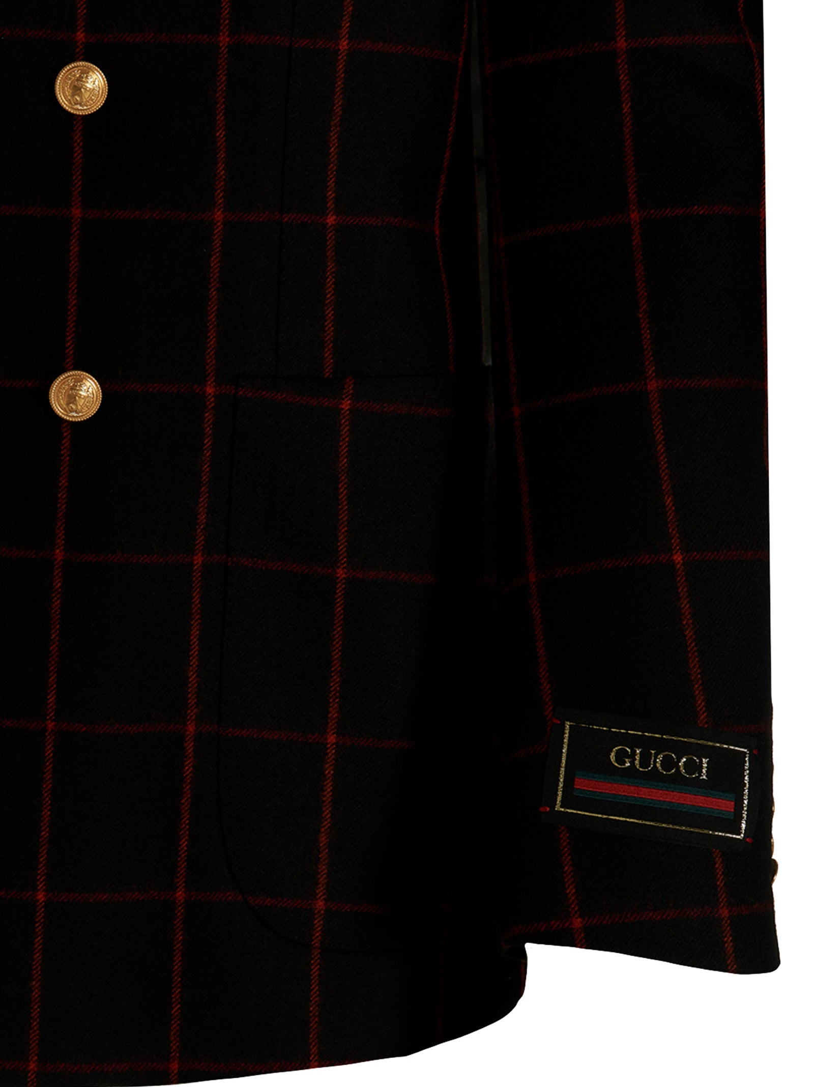 Gucci Double-Breasted Check Blazer