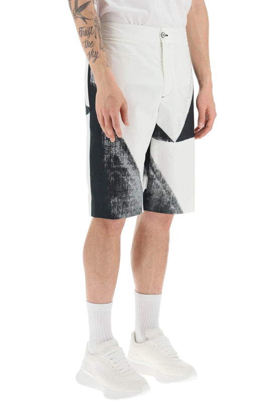 Alexander McQueen Brushstroke Shorts White