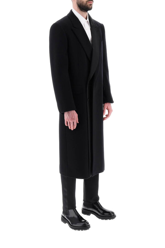 Alexander McQueen Trompe L'Oeil Double-Breasted Coat Black