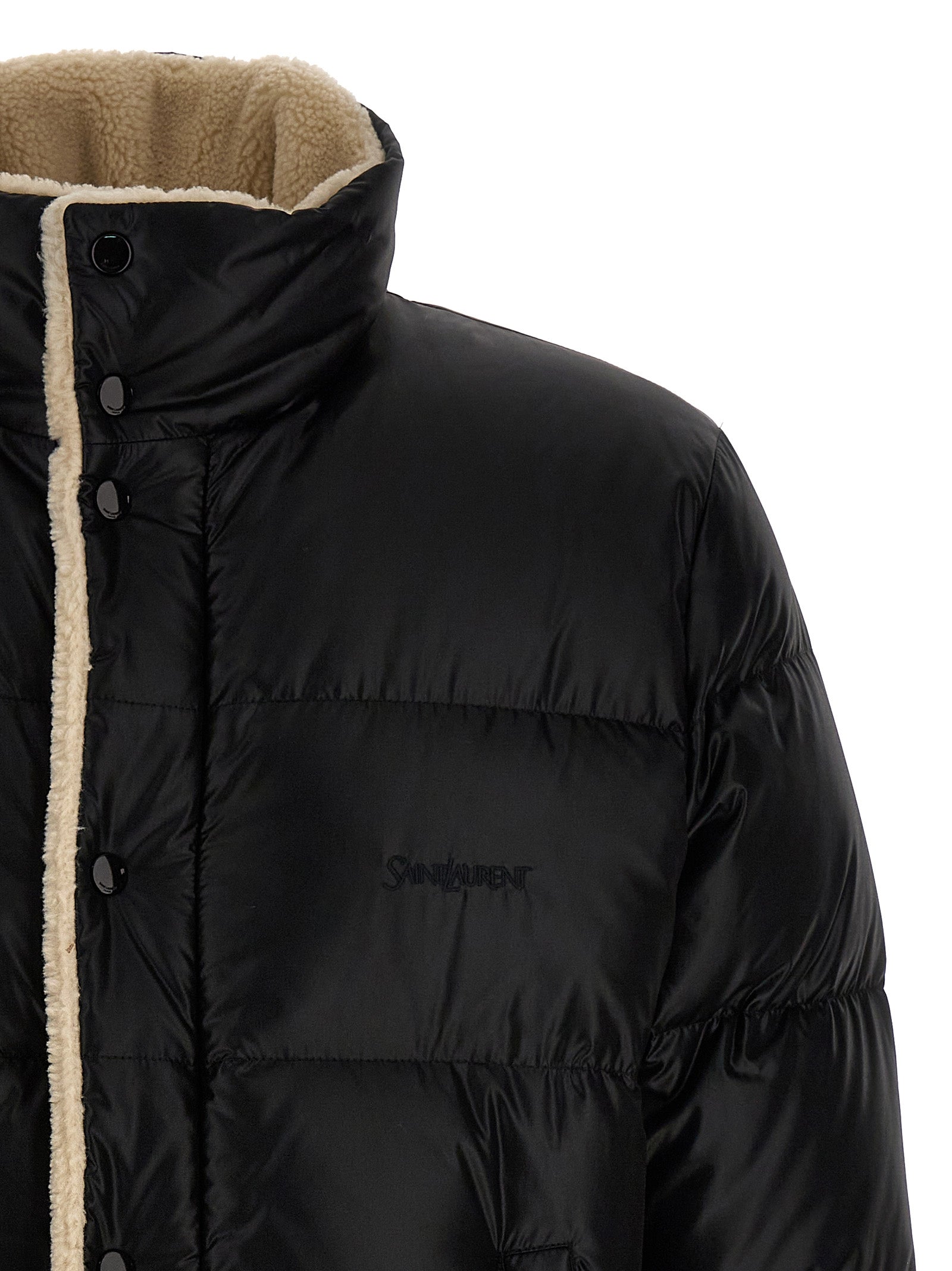 Saint Laurent Faux Shearling Lining Down Jacket