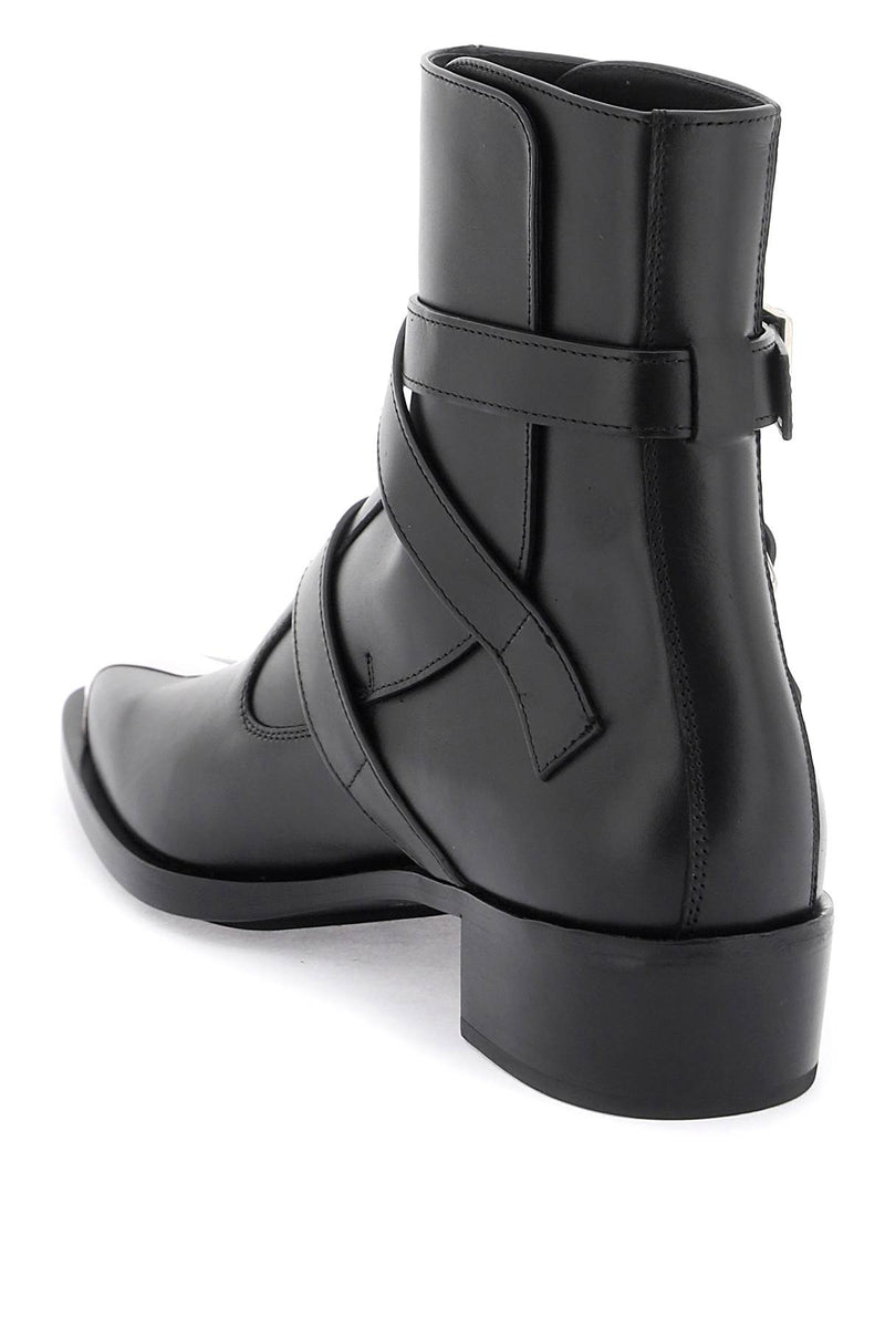 Alexander McQueen 'Punk' Boots With Three Buckles Black