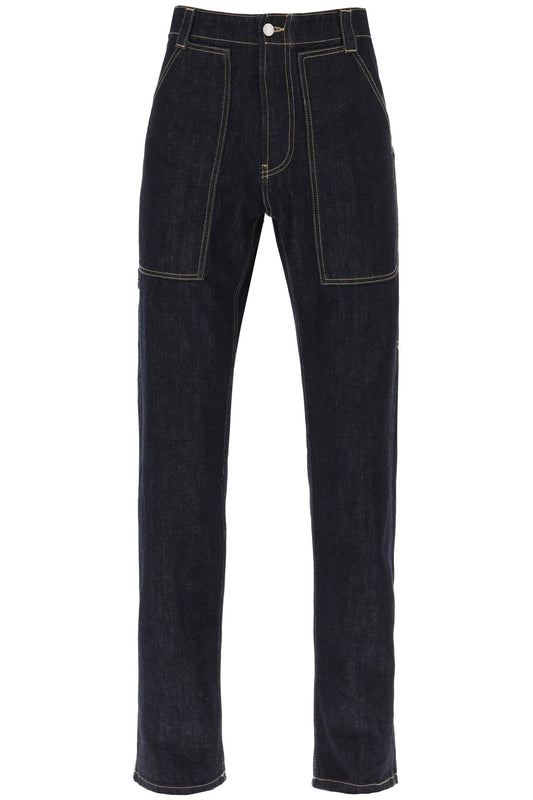 Alexander McQueen Loose Jeans With Straight Cut Blue