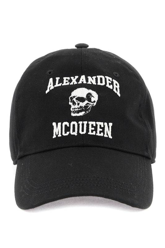 Alexander McQueen Embroidered Logo Baseball Cap Black