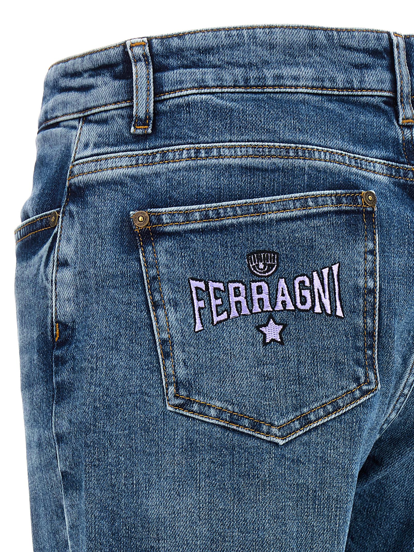 Chiara Ferragni Brand Logo Jeans