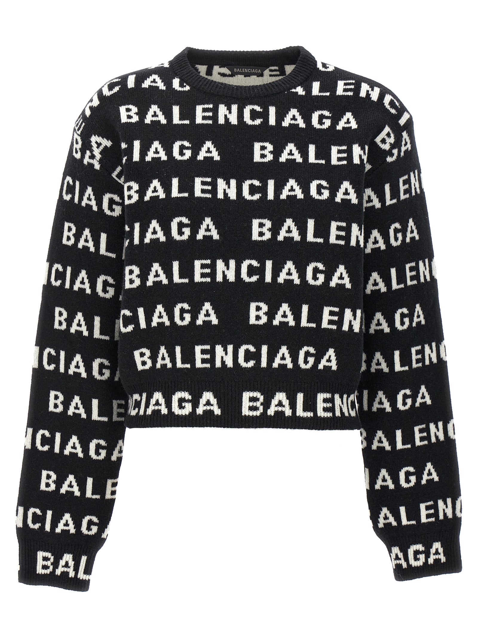 Balenciaga All-Over Logo Sweater