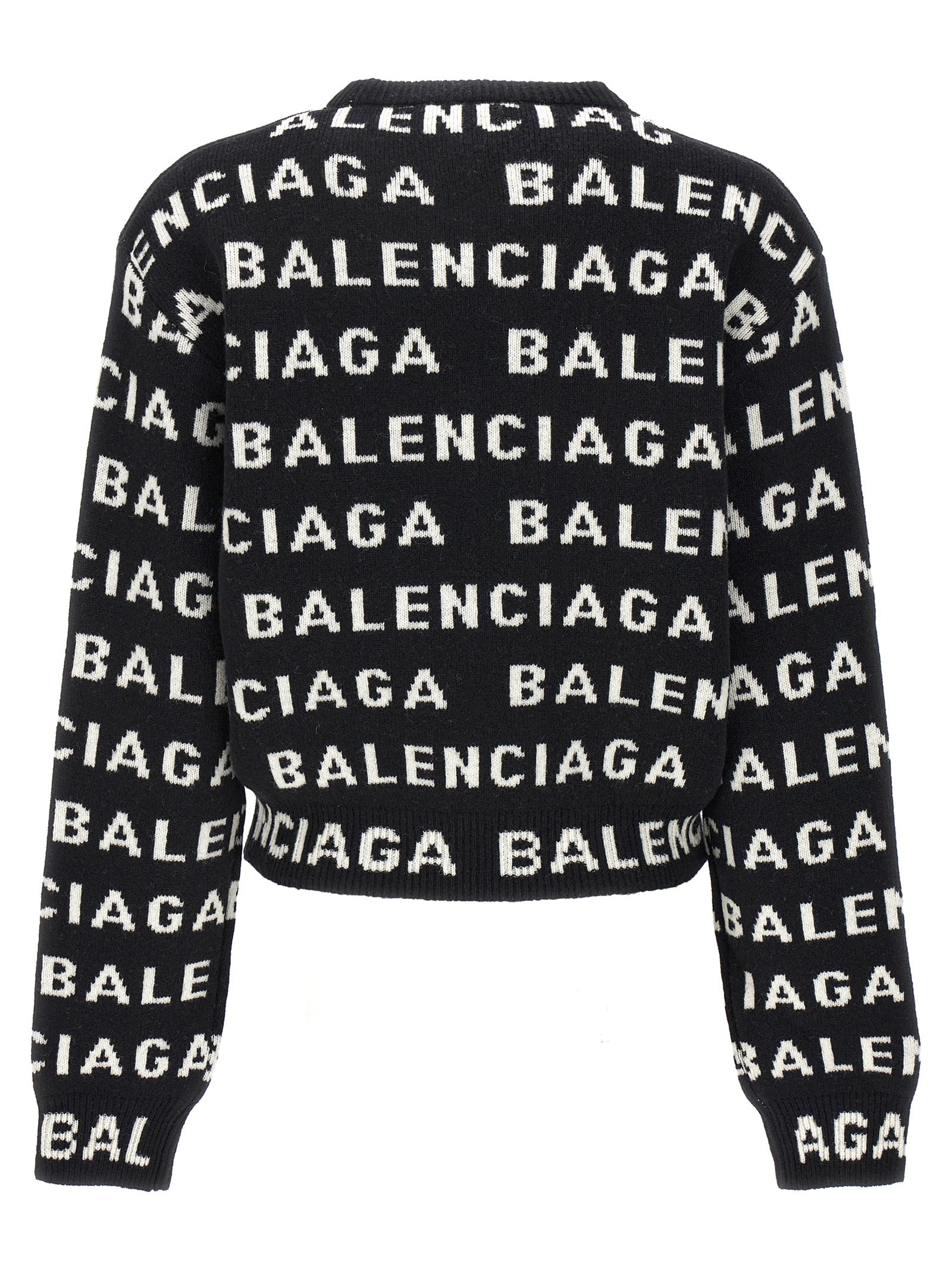 Balenciaga All-Over Logo Sweater