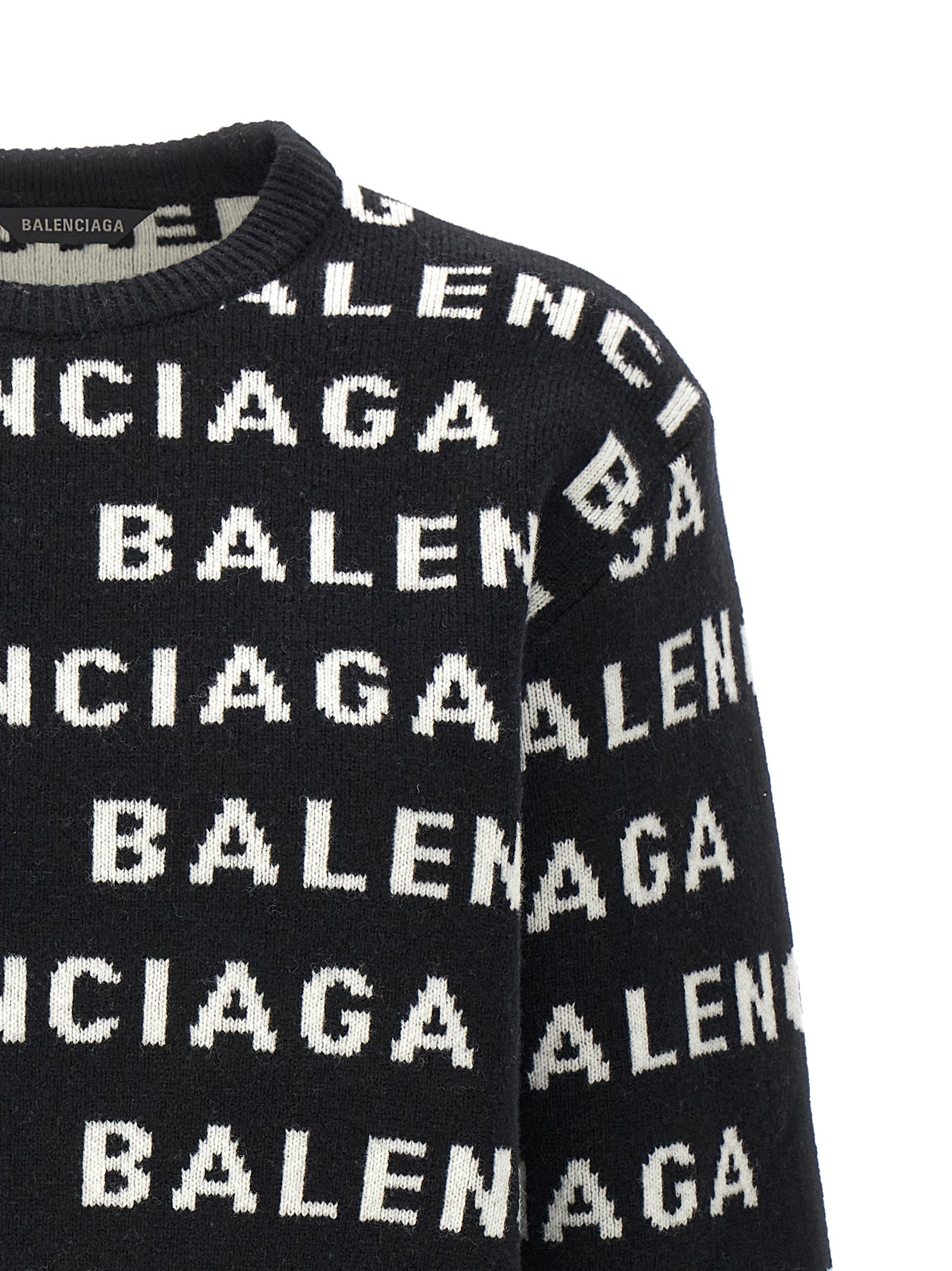 Balenciaga All-Over Logo Sweater